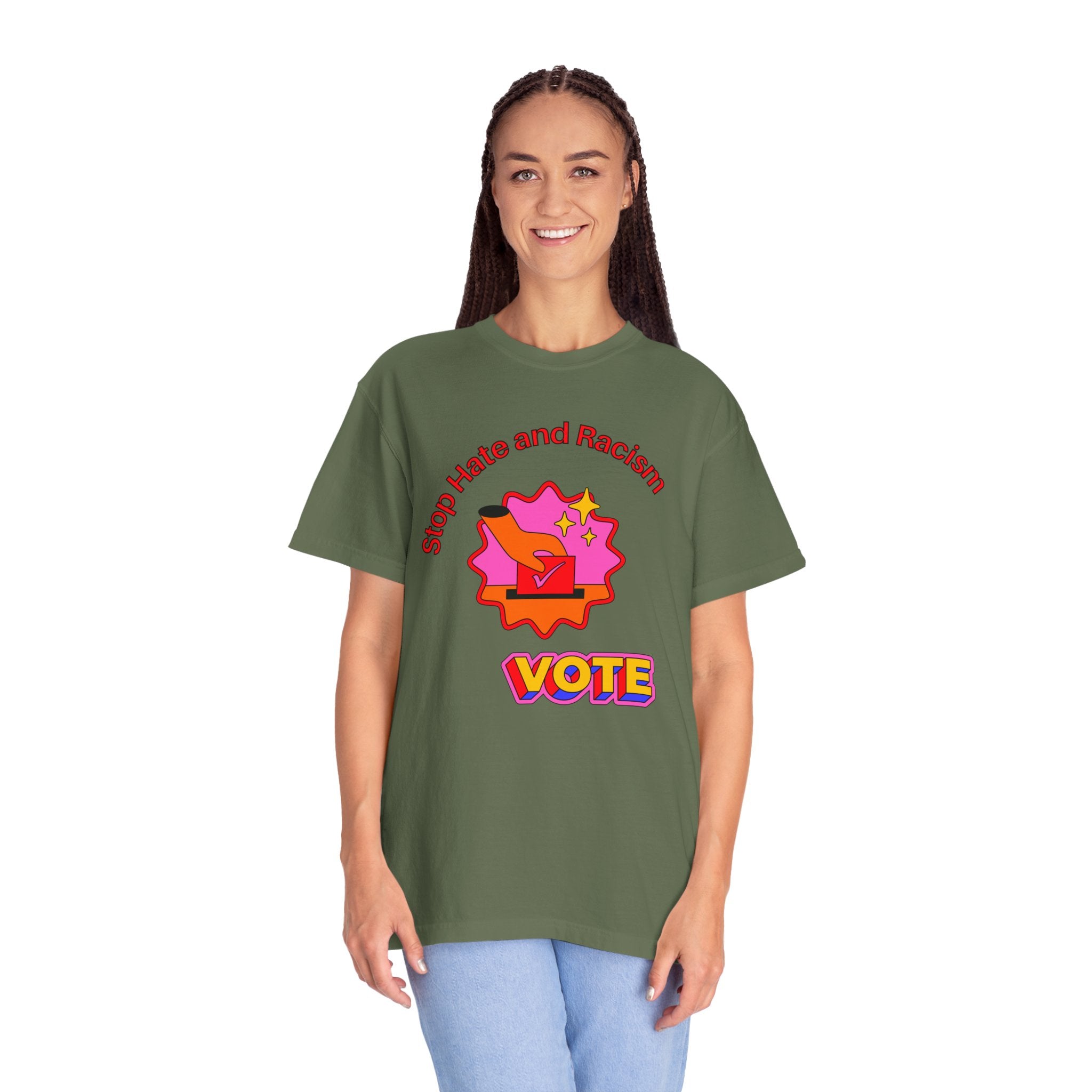 Vote: Stop Hate and Racism Graphic T-Shirt