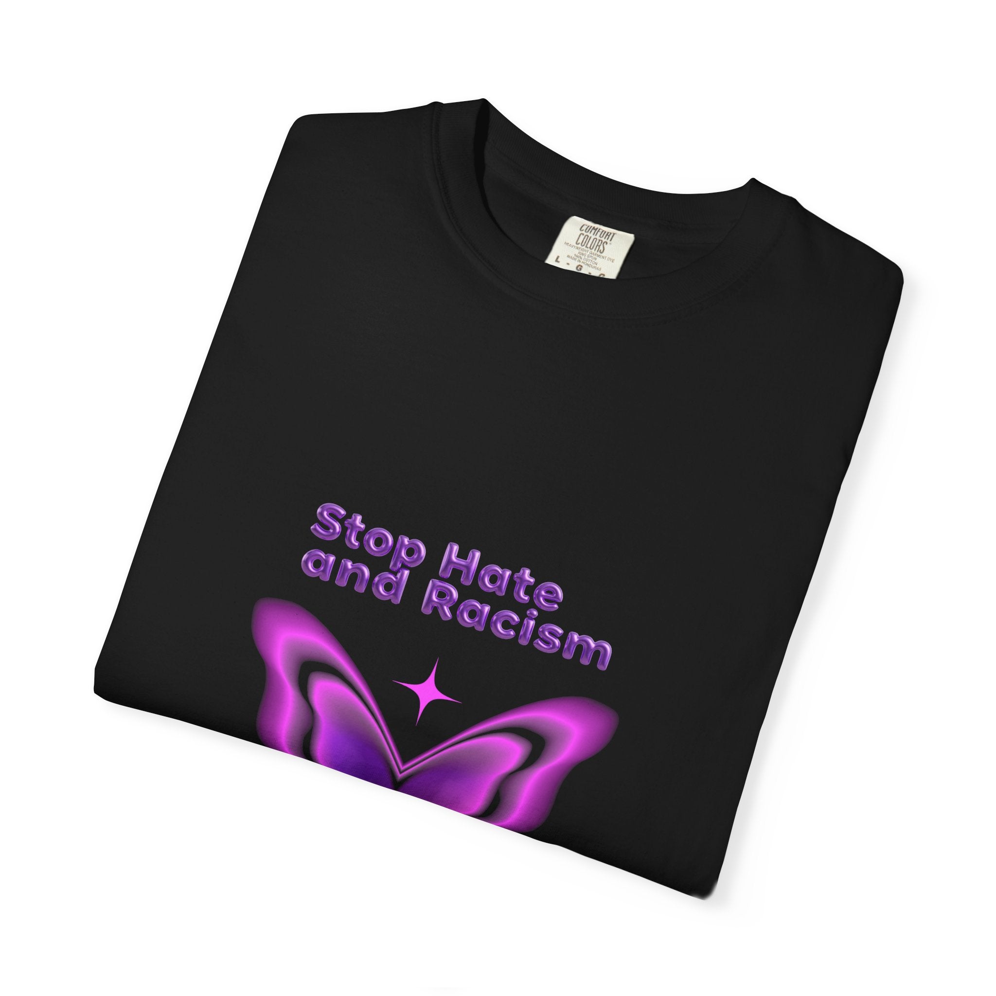 Stop Hate and Racism Butterfly T-Shirt