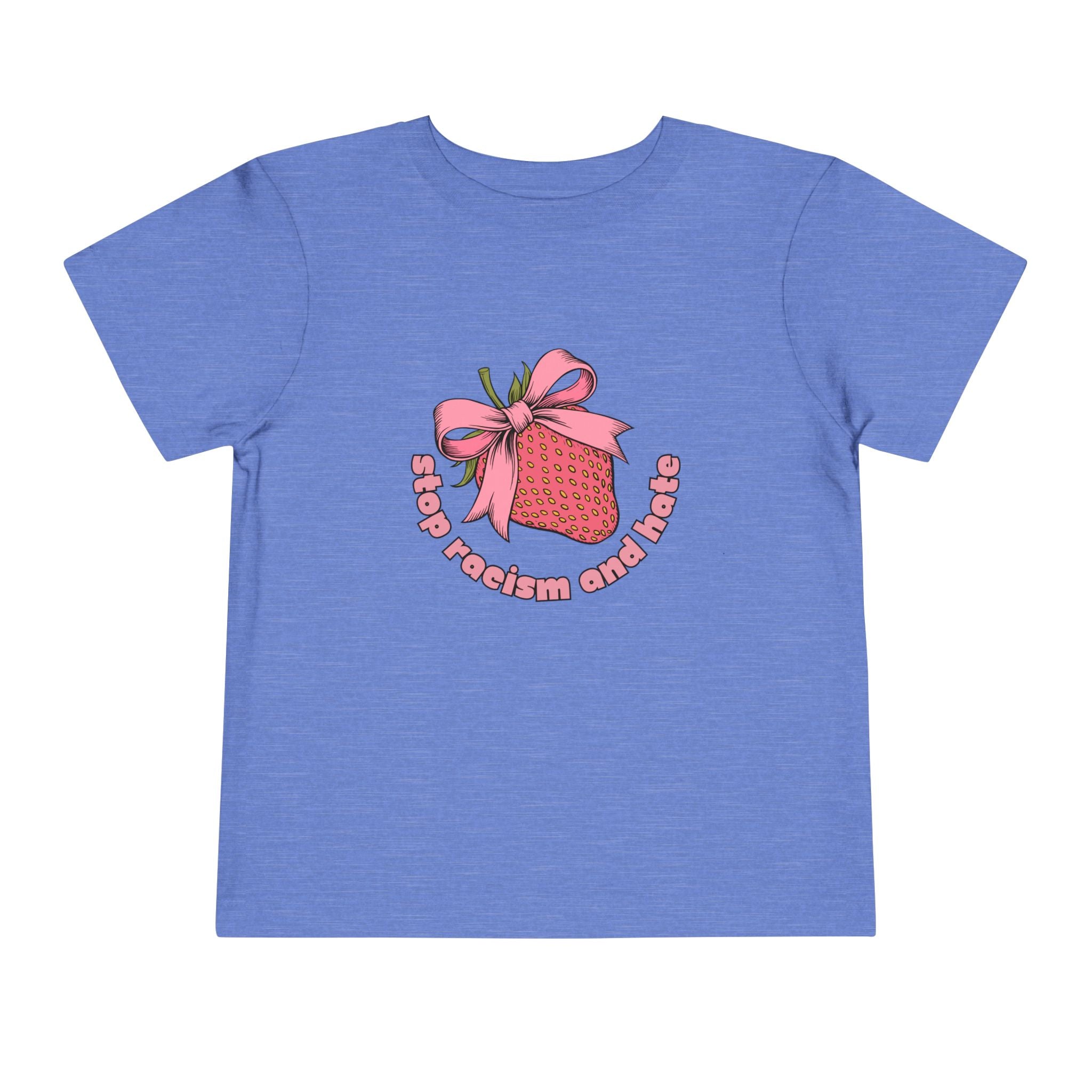 Toddler Tee — Pink Gift Strawberry Graphic "Stop Rockin and Rollin"
