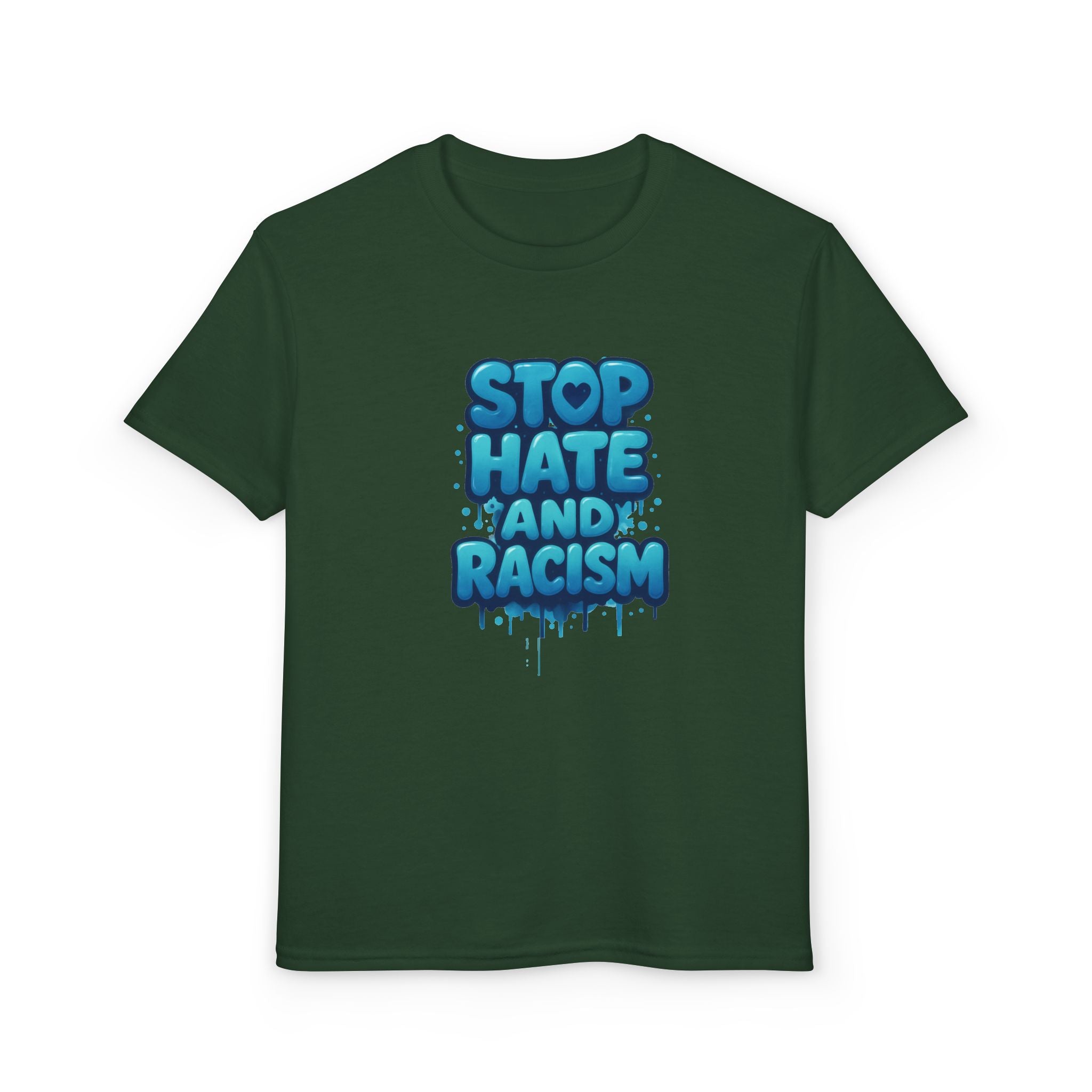 Stop Hate and Racism Youth T-Shirt — Anti-Racism Message Tee