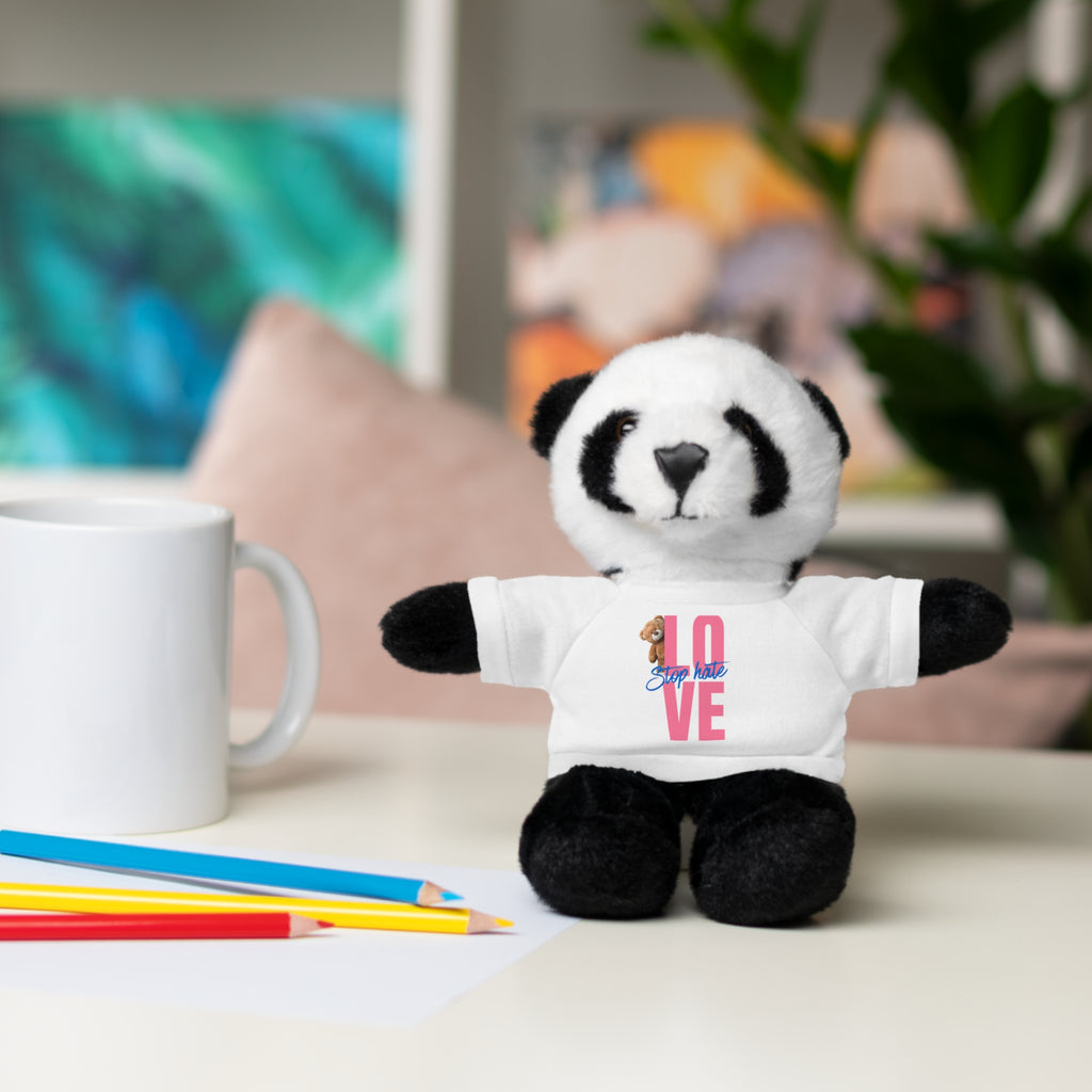 Love Teddy Bear with 'Love' Tee – Cute Plush Gift for Valentine’s Day