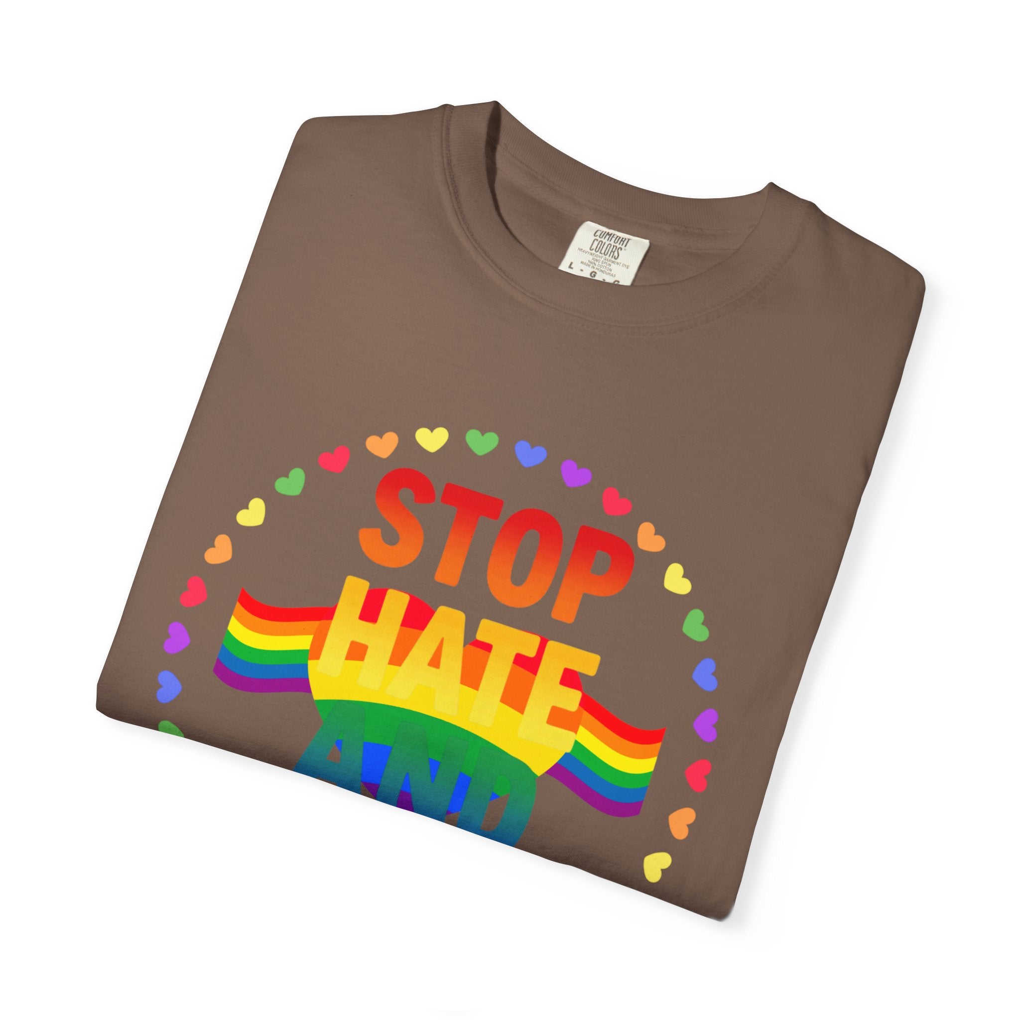 Stop Hate and Racism Rainbow T-Shirt