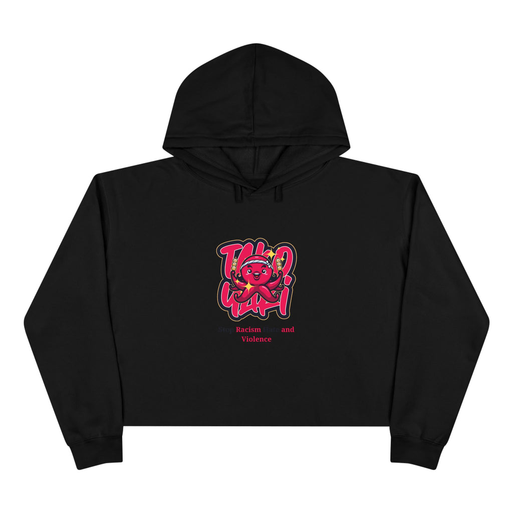 Crop Hoodie – Stop Gender-Based Violence Graphic Crop Hoodie
