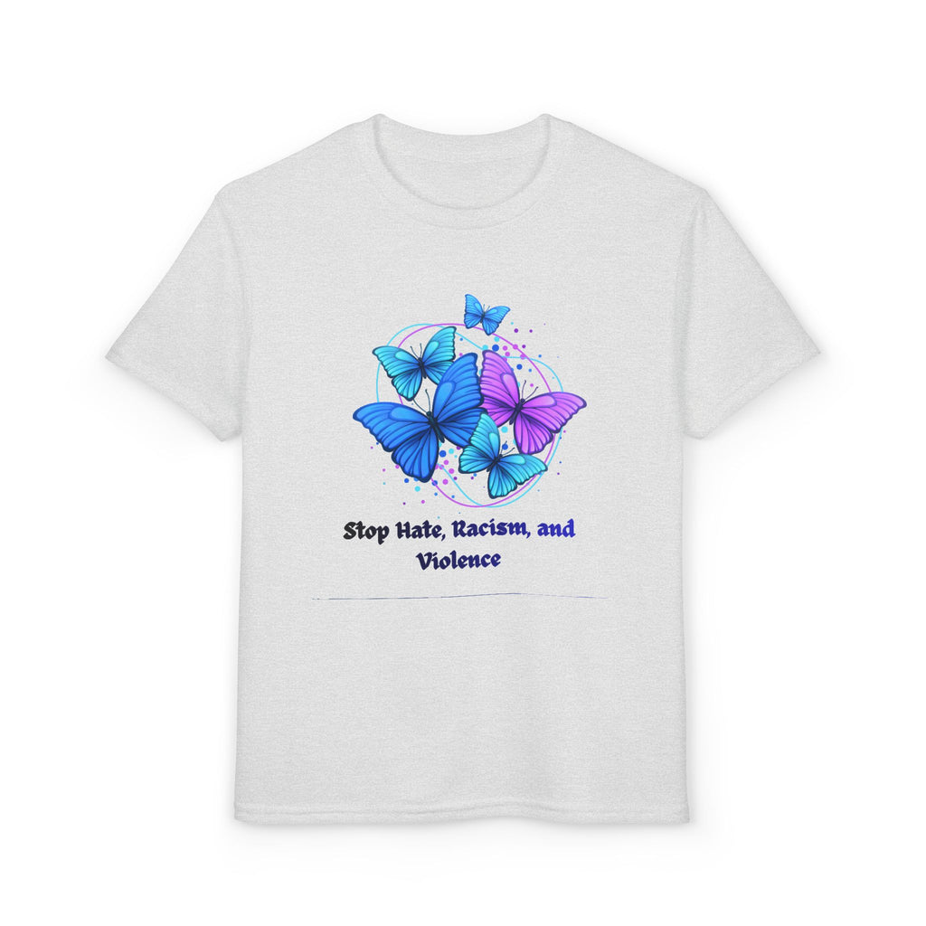 Youth Butterfly Awareness T-Shirt — "Stop Hate, Harassment, and Violence"