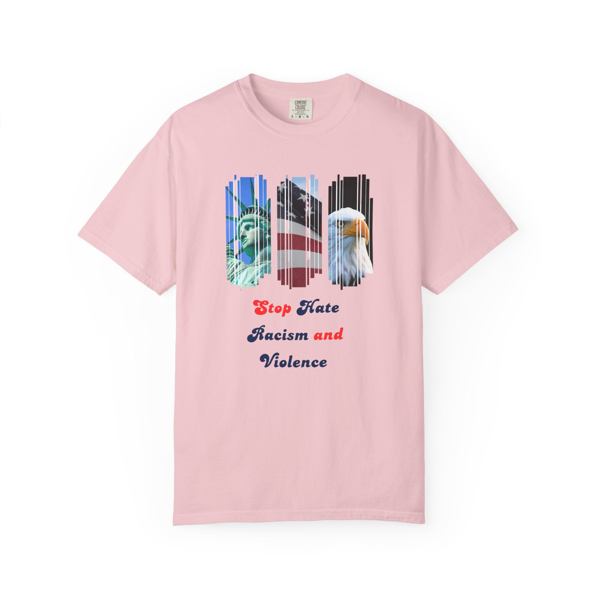 Patriotic 'Stop Hate Racism and Violence' T-Shirt