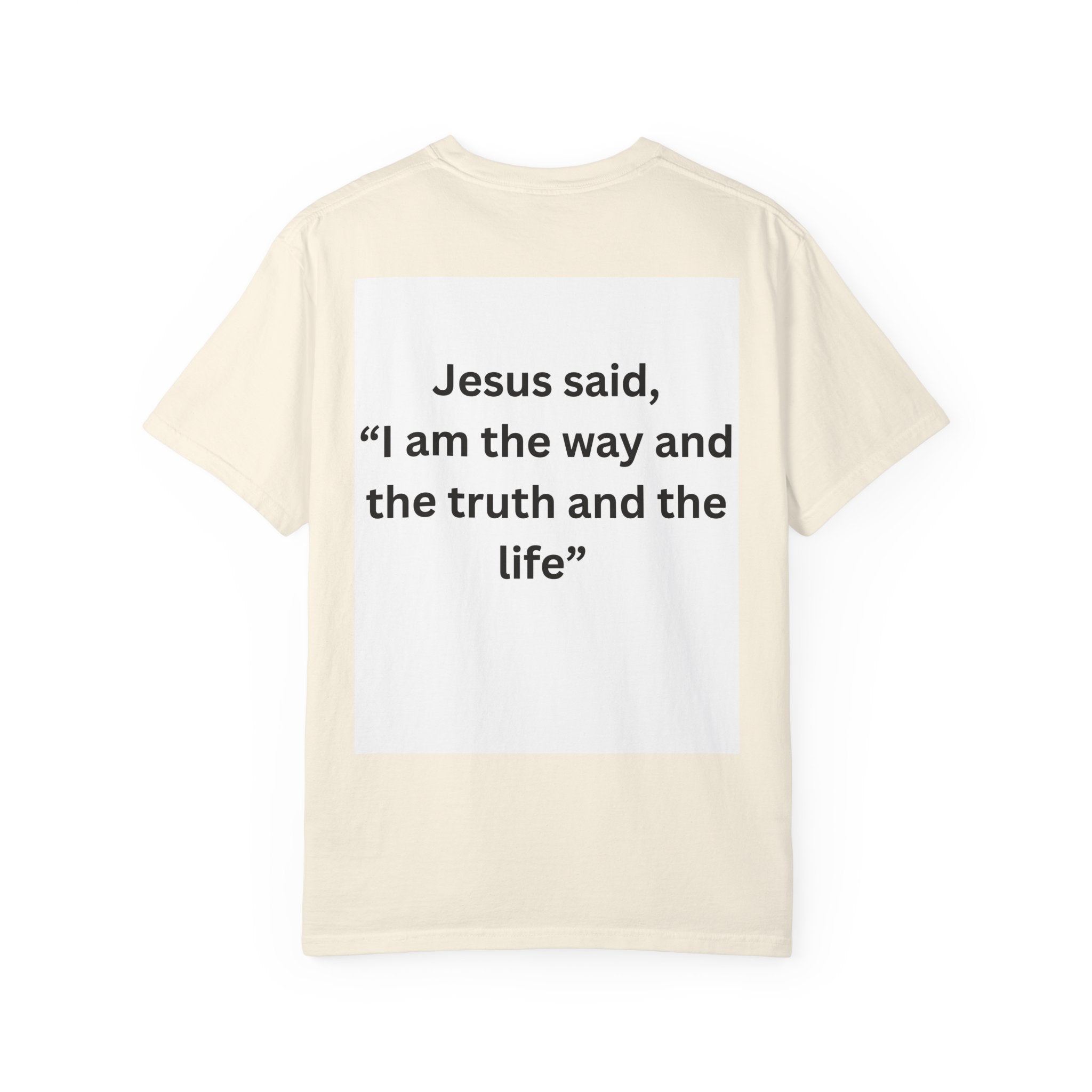 Christian Message T-Shirt — 'Racism Hate Violence' Anti-Hate Tee with John 14:6 Back Quote
