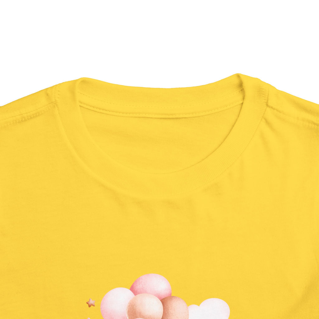 Toddler Tee — Cute Teddy with Balloons “Stop Hate and Racism”