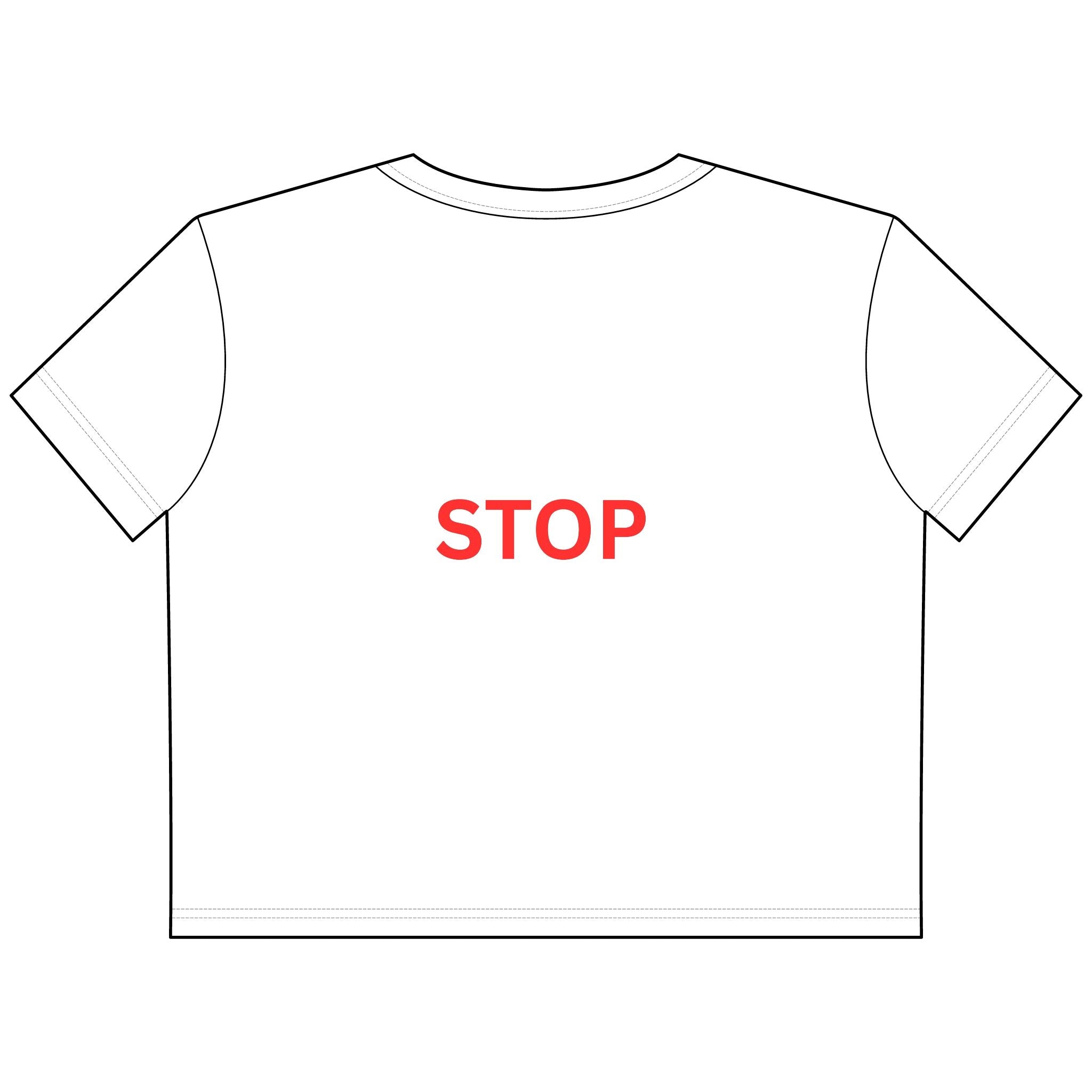 Jesus Says STOP Cropped Tee — Christian Graphic Women's Boxy Shirt