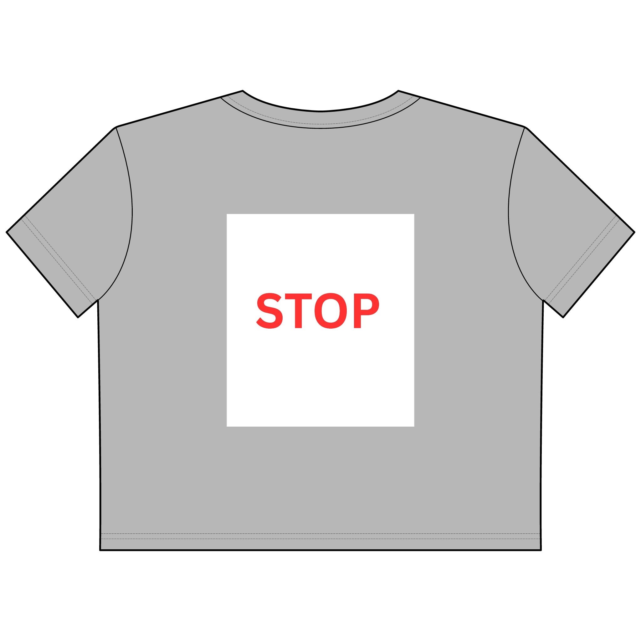Jesus Says STOP Cropped Tee — Christian Graphic Women's Boxy Shirt