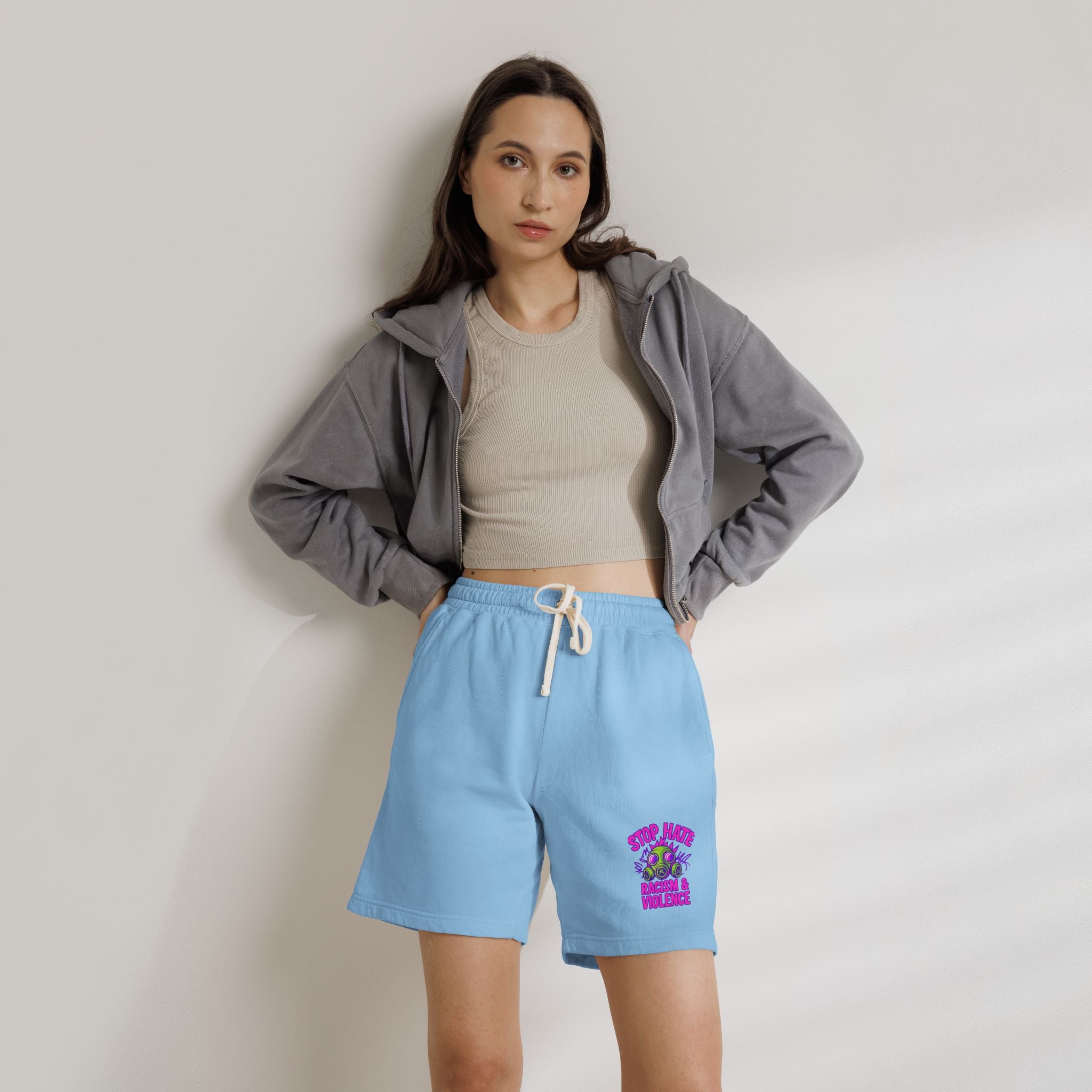 Lightweight Fleece Sweat Shorts — "Step Back Into Your Era" Retro Graphic