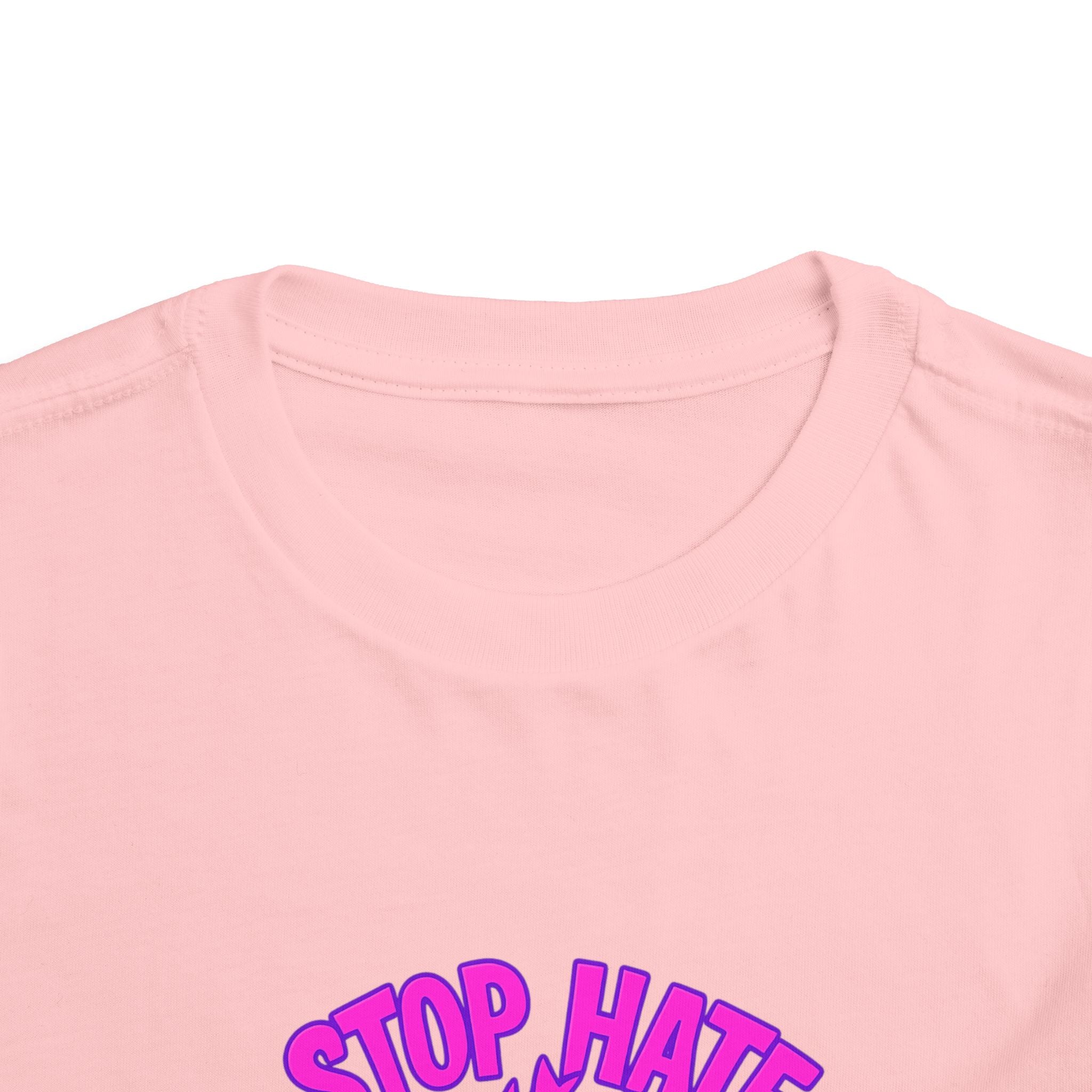 Stop Hate Toddler Tee – "Stop Hate Racism & Violence" Graphic
