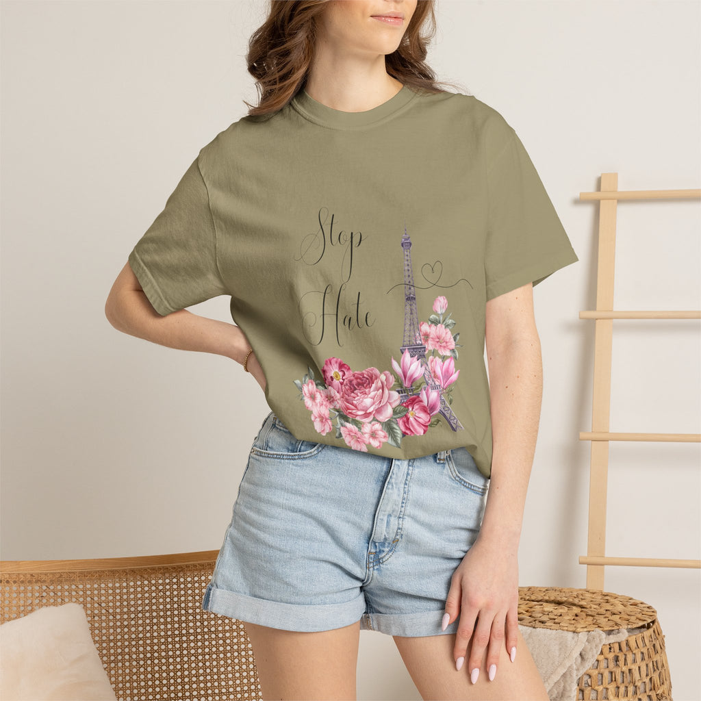 Paris Floral 'Stay Awhile' T-Shirt