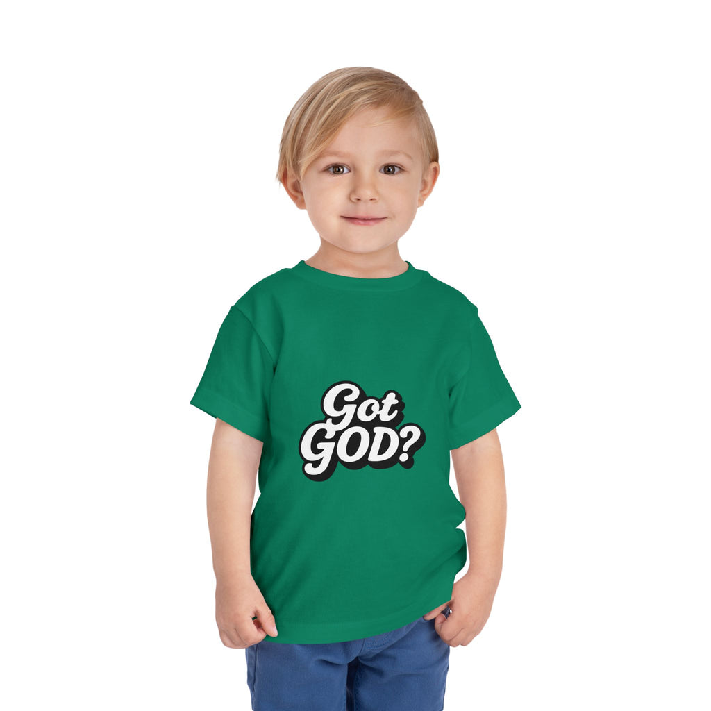 Toddler Tee — "Got GOD?" Christian Graphic Shirt for Kids