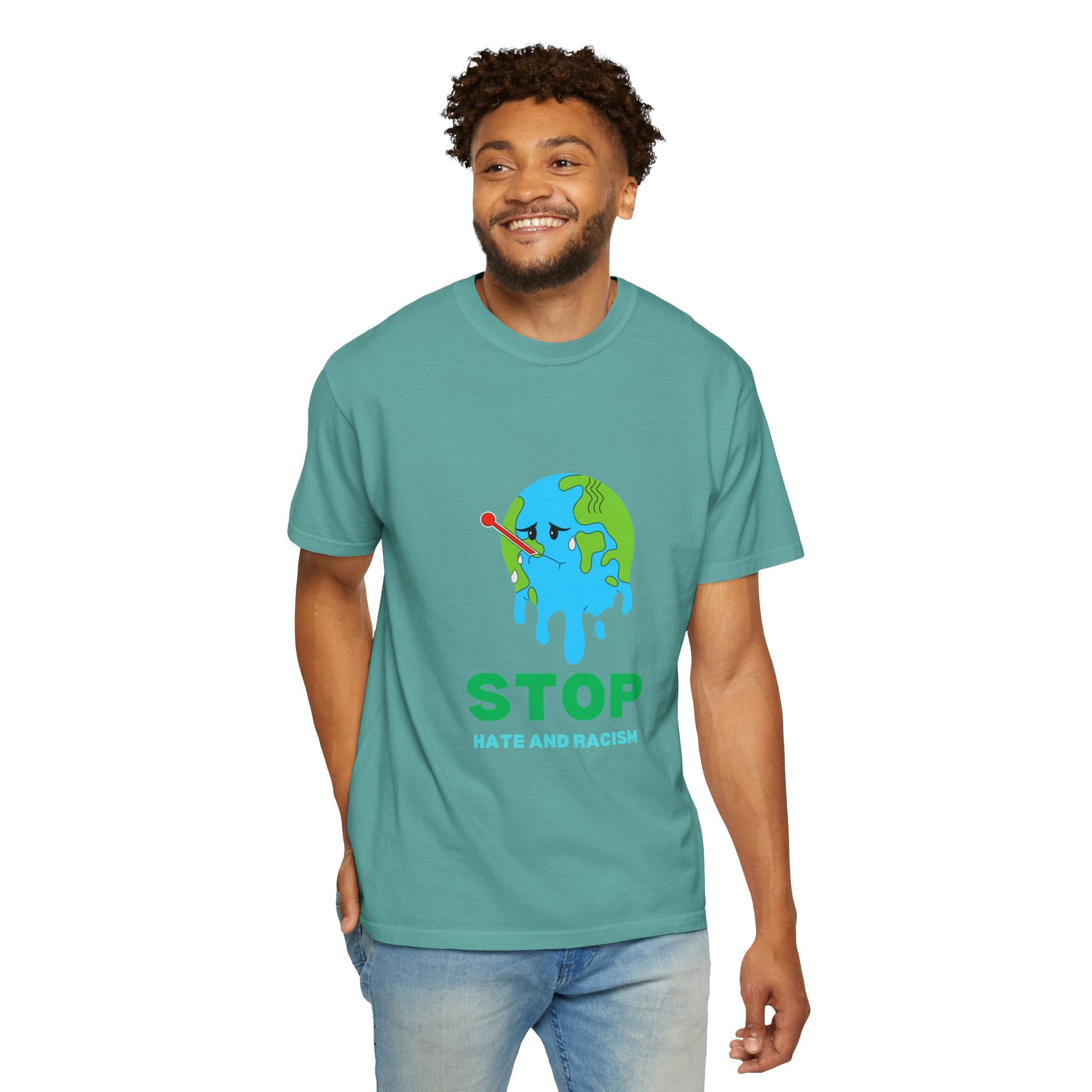 Stop Hate and Racism T-Shirt — Anti-Racism Earth Graphic Tee