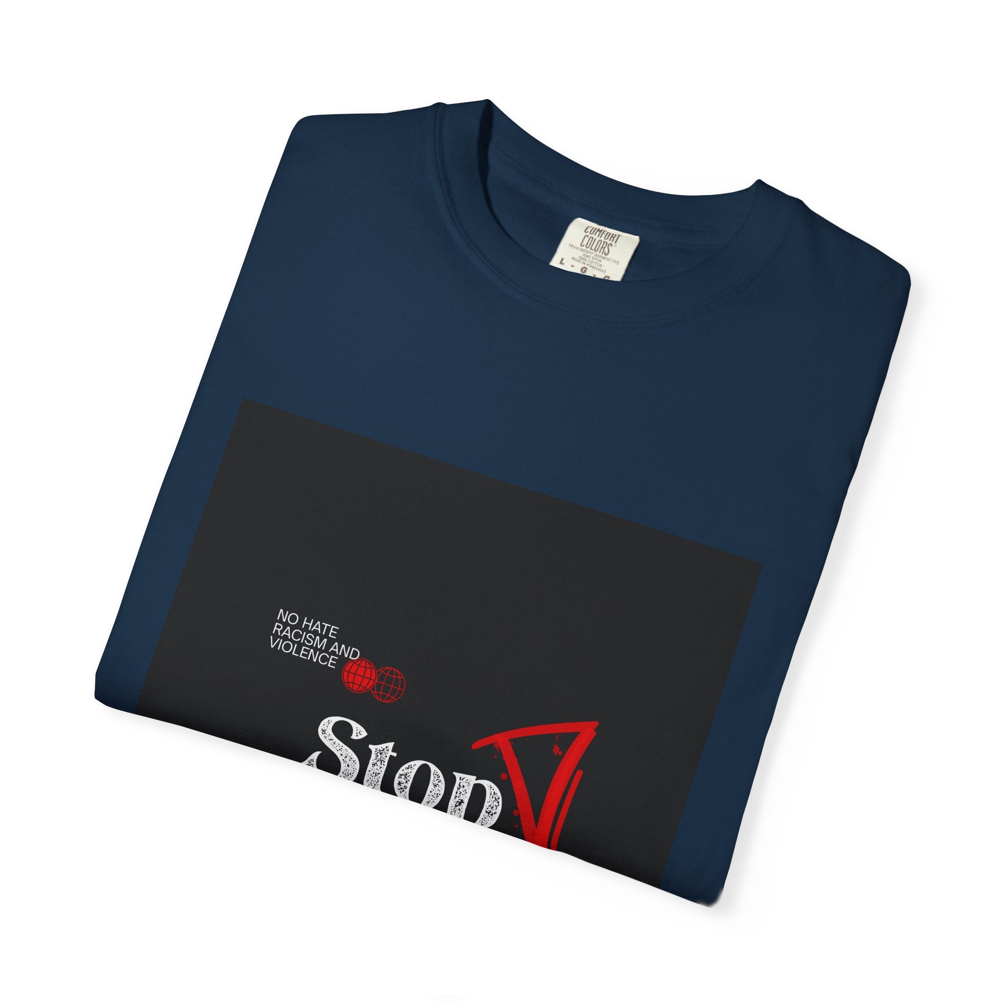 Stop Hate T-Shirt — Anti-Hate Protest Tee with Megaphone Graphic