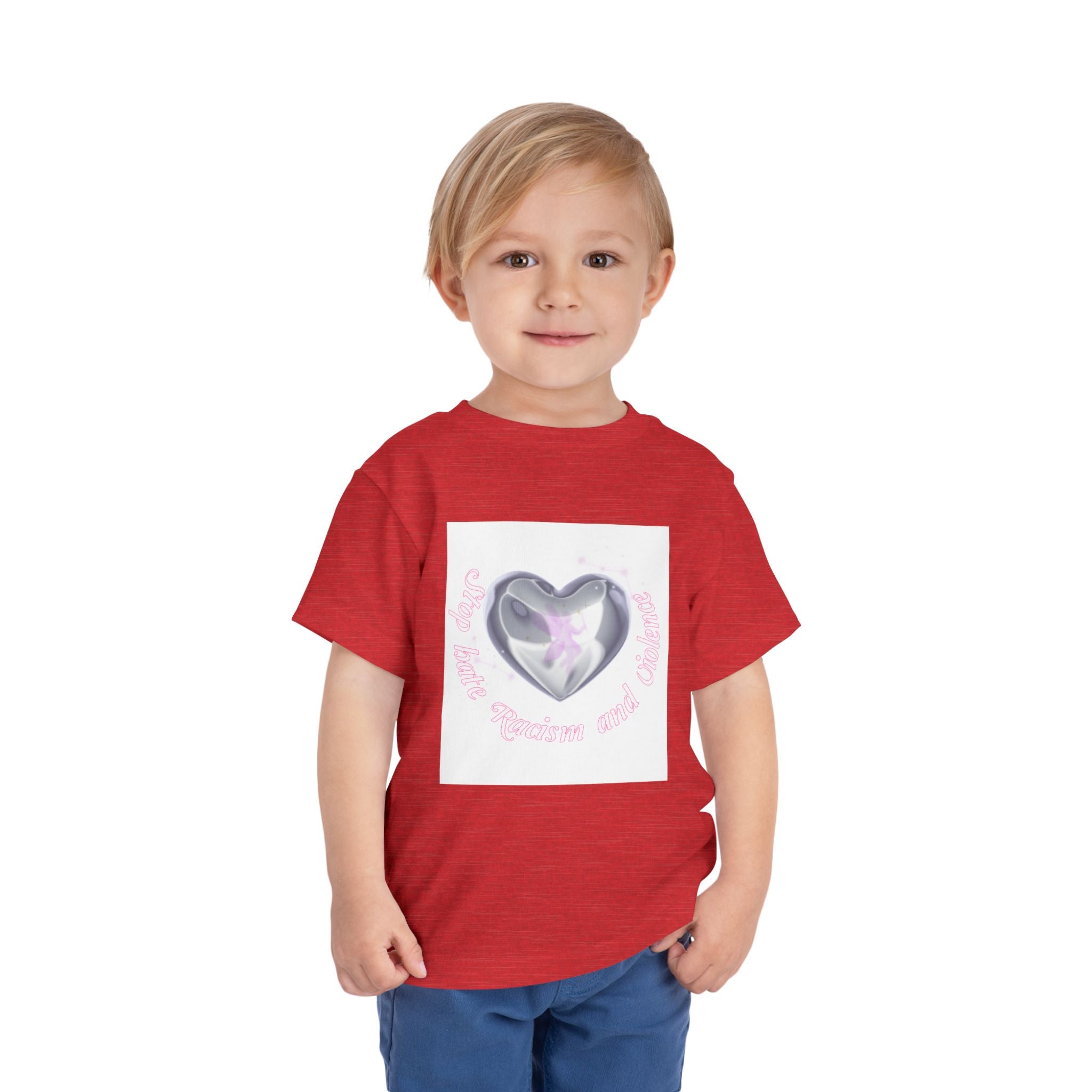 Toddler Tee — Cute Heart Unicorn "So Little, So Fierce and Magical"