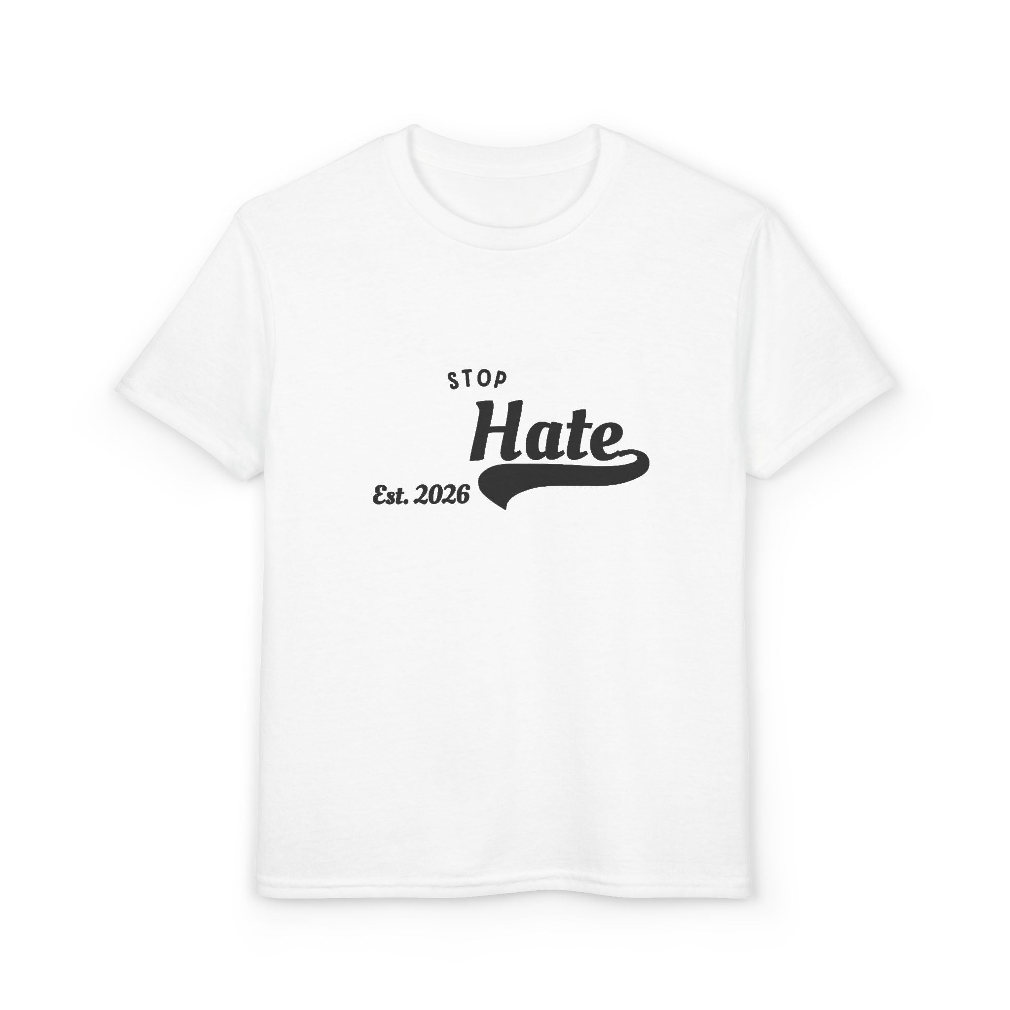 Youth T-Shirt — "Stop Hate Est. 2020" Graphic Tee