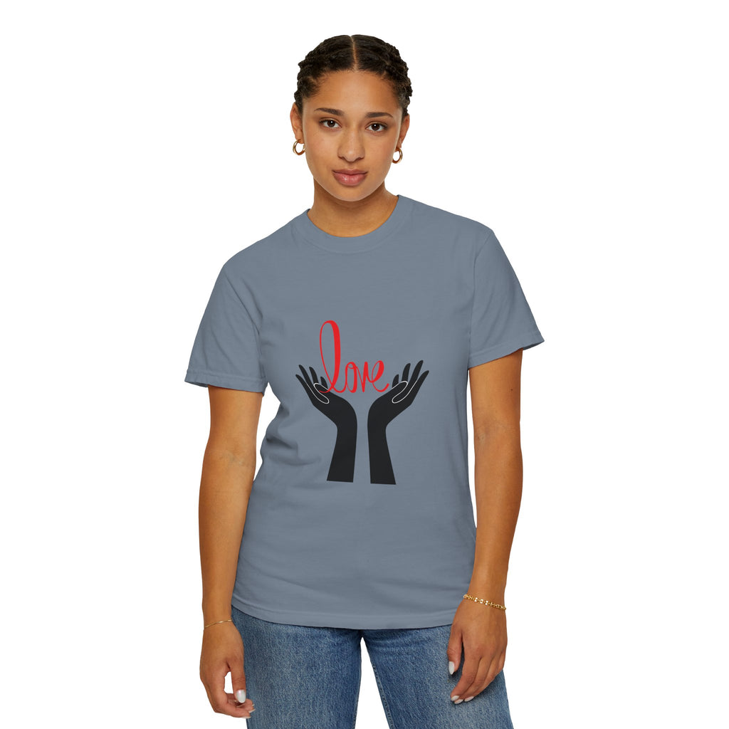 Love Hands T-Shirt — Minimalist Heart Hands Graphic Tee
