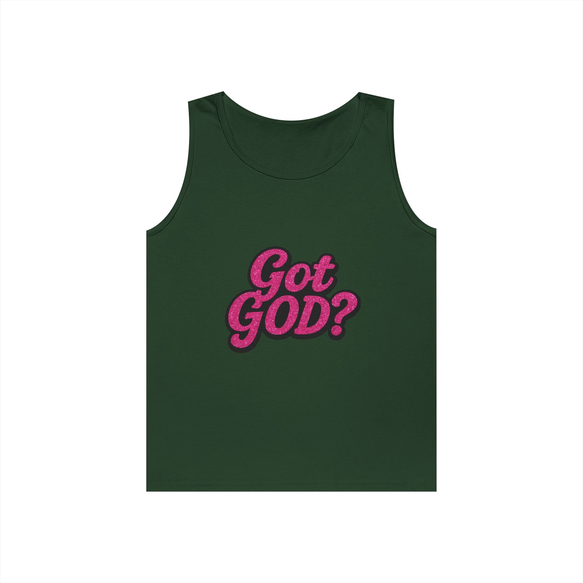 Got God? Pink Retro Graphic Tank Top — Christian Faith Statement Tee