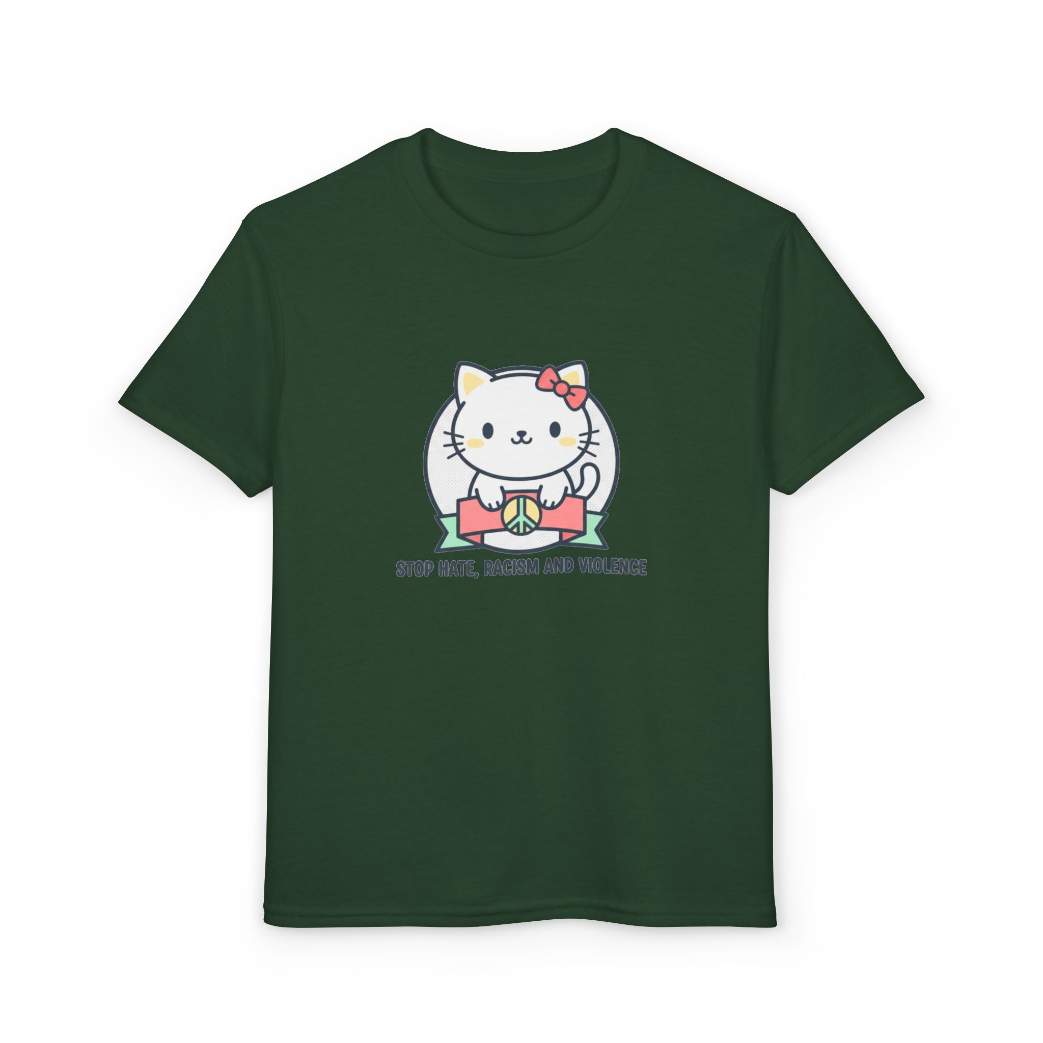 Youth Cat Graphic T-Shirt — HELLO KITTY STOP HATE