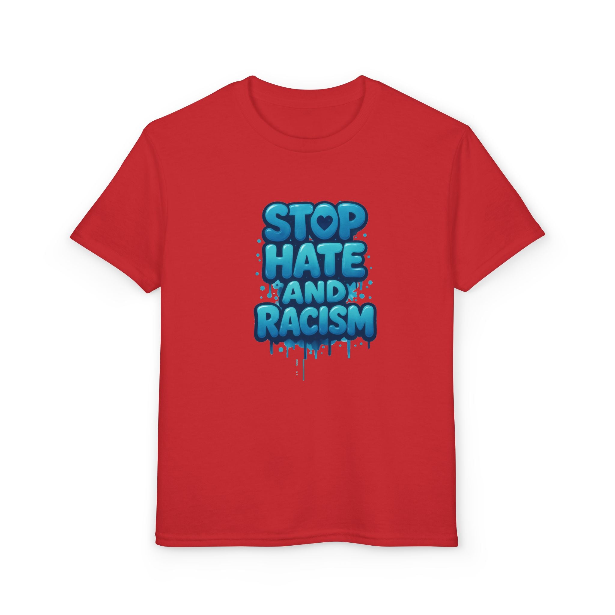 Stop Hate and Racism Youth T-Shirt — Anti-Racism Message Tee