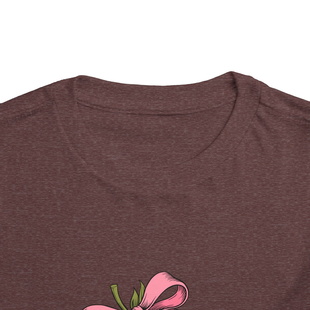 Toddler Tee — Pink Gift Strawberry Graphic "Stop Rockin and Rollin"