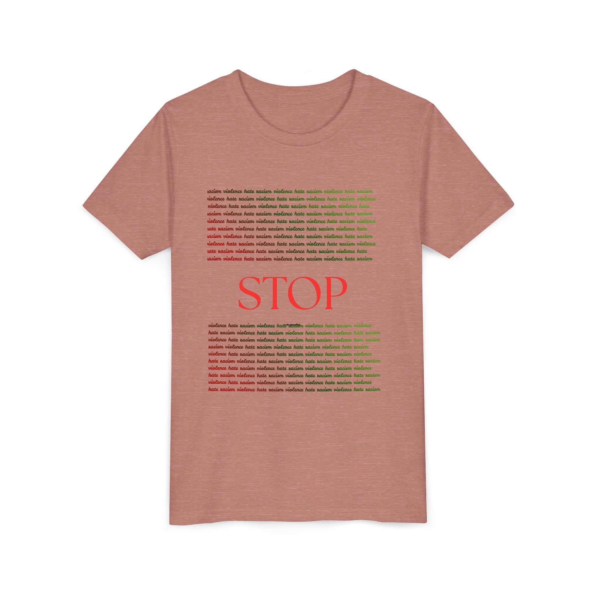 Youth Tee — Bold Yellow 'STOP' Graphic Kids T‑Shirt