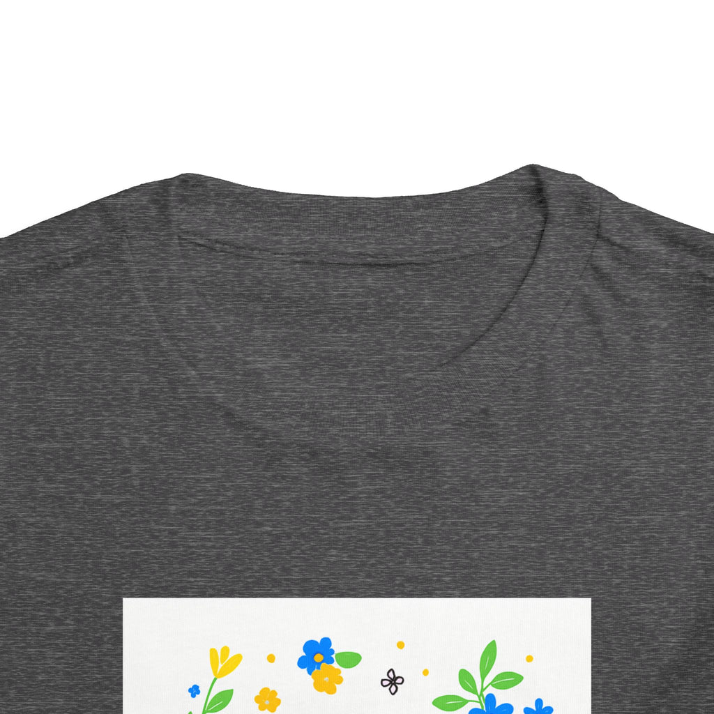 Toddler Tee — "Stop Hate, Racism, and Violence" Floral Anti-Racism Kids Shirt