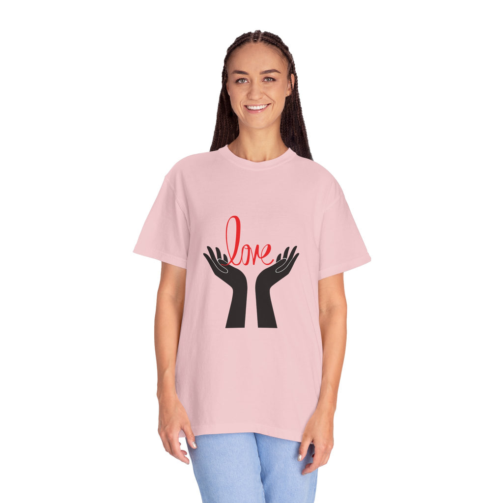 Love Hands T-Shirt — Minimalist Heart Hands Graphic Tee