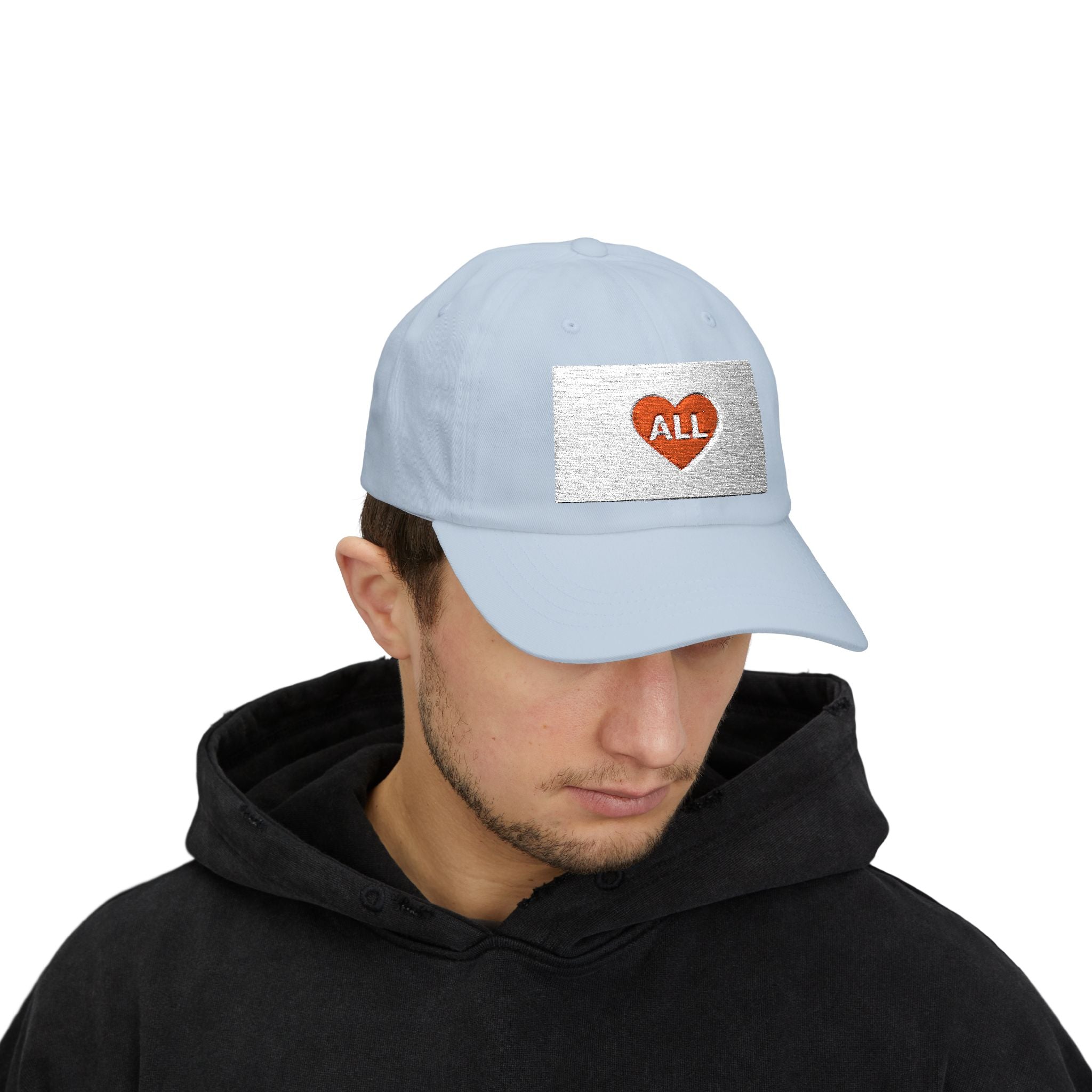 Dad Cap — Red Heart "ALL" Embroidered Baseball Hat