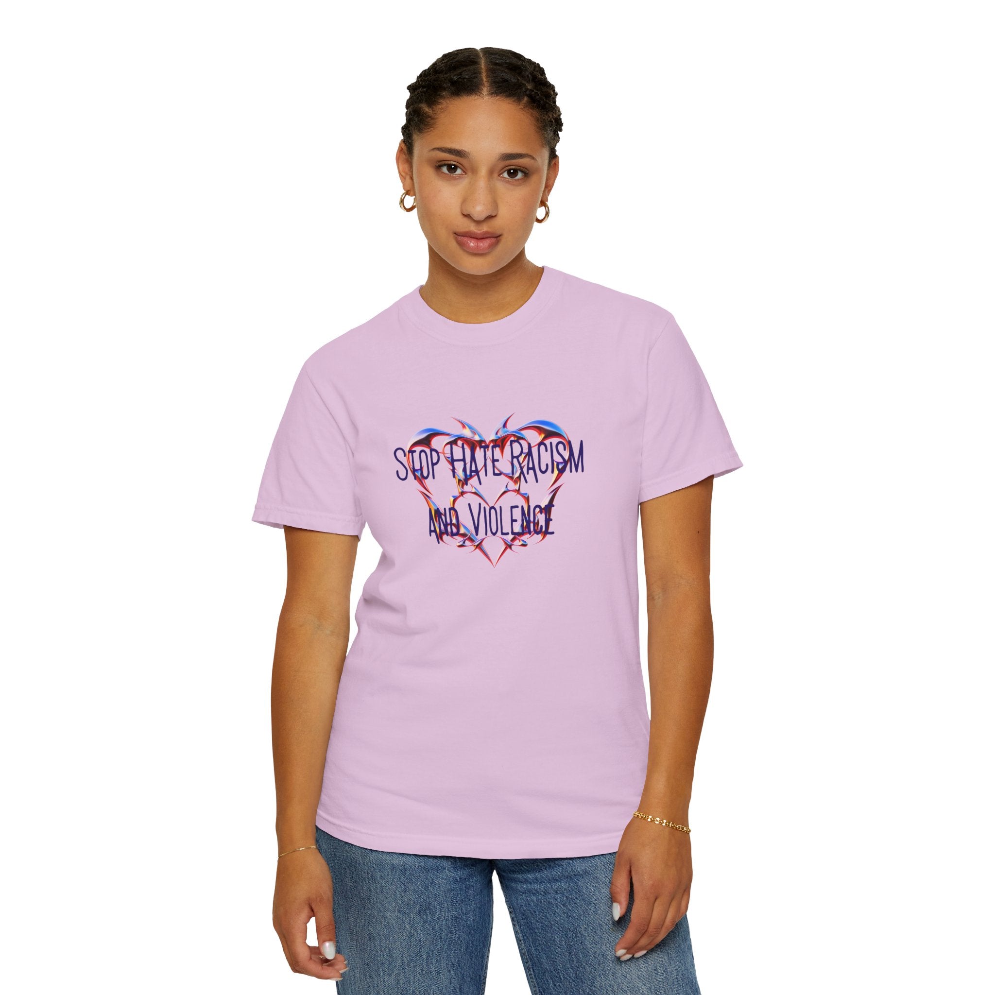 Stop the Racism and Violence Heart T-Shirt