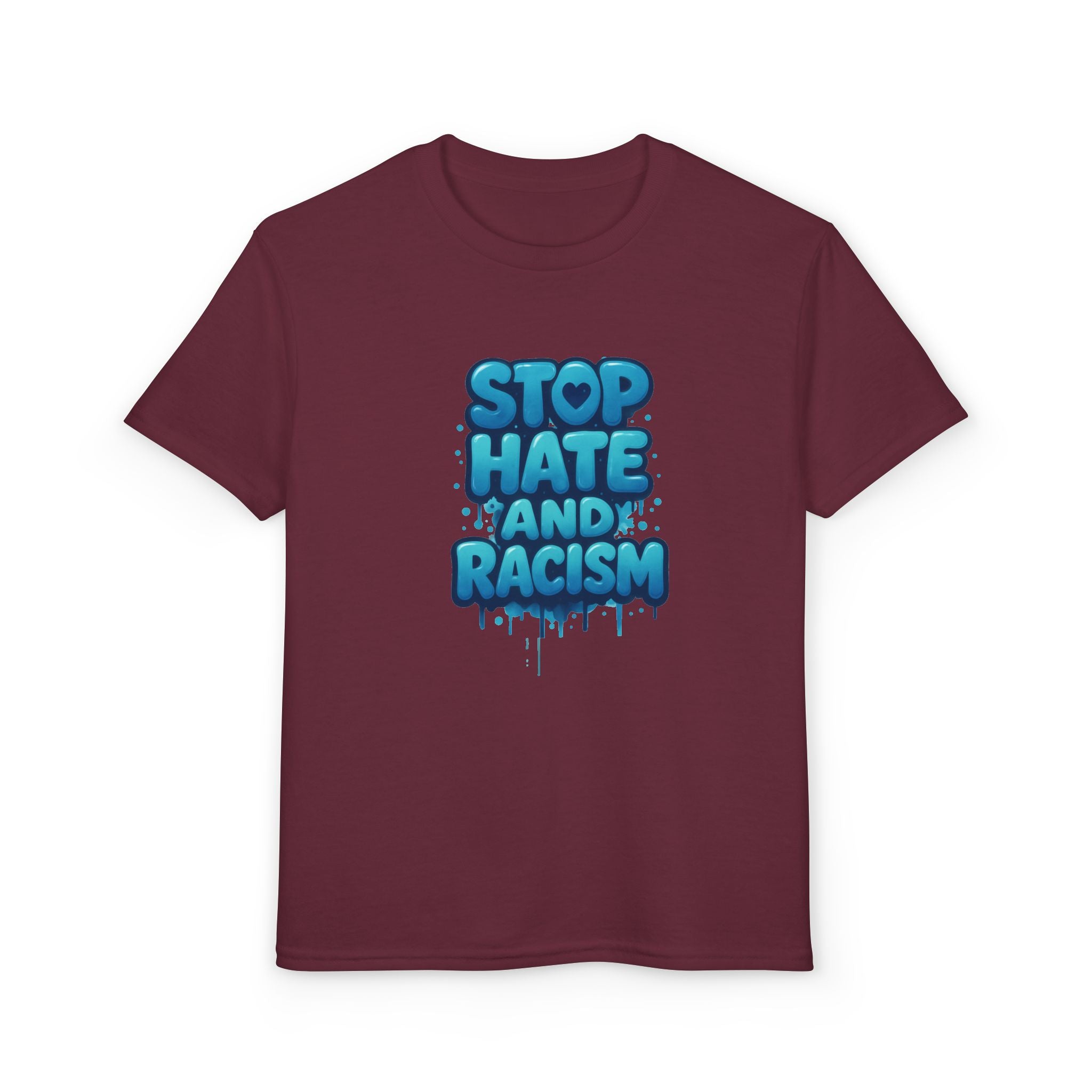 Stop Hate and Racism Youth T-Shirt — Anti-Racism Message Tee
