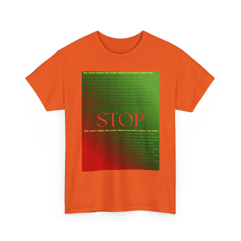 STOP Graphic Tee — Red & Green Gradient Statement T‑Shirt