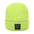 Embroidered "POWR JESUS" Ribbed Beanie — Cozy Christian Knit Hat