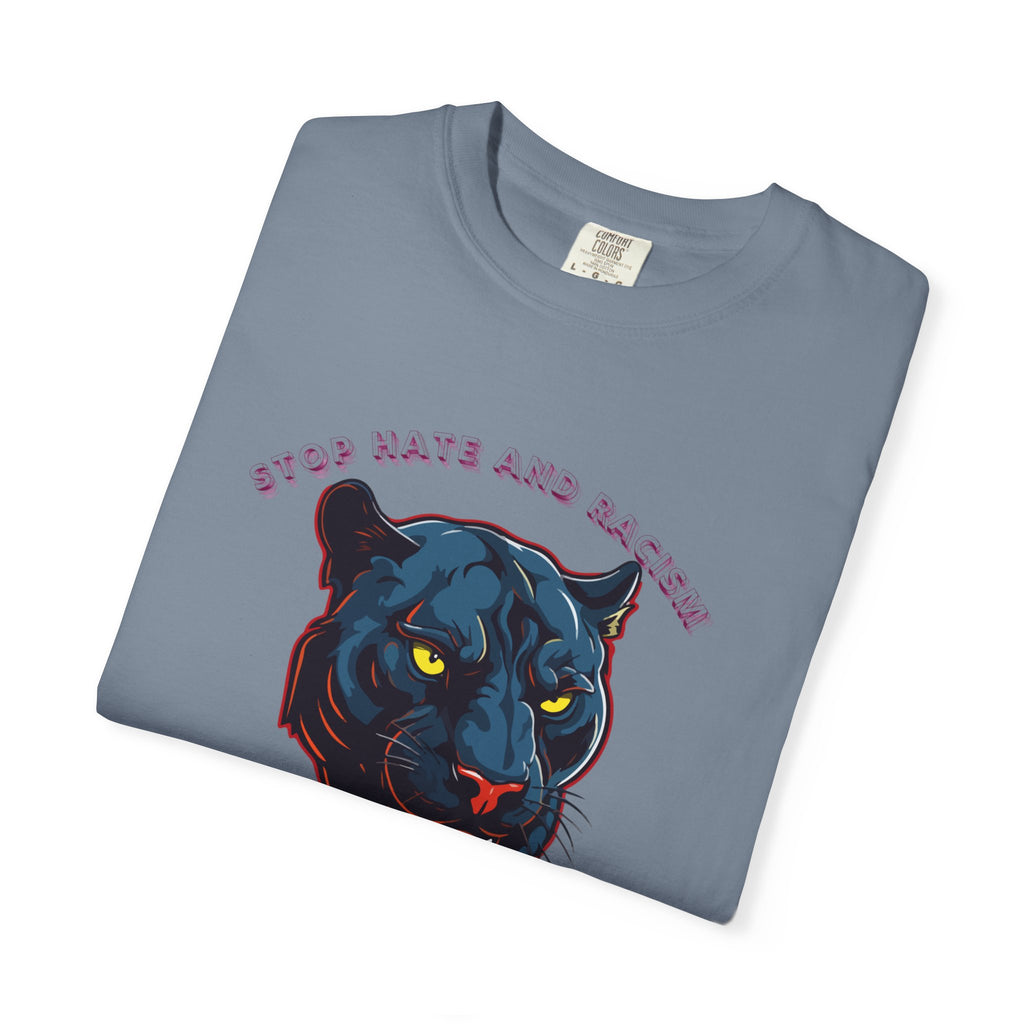 No Violence Panther T-Shirt — Graphic Animal Tee with 'No Violence' Text