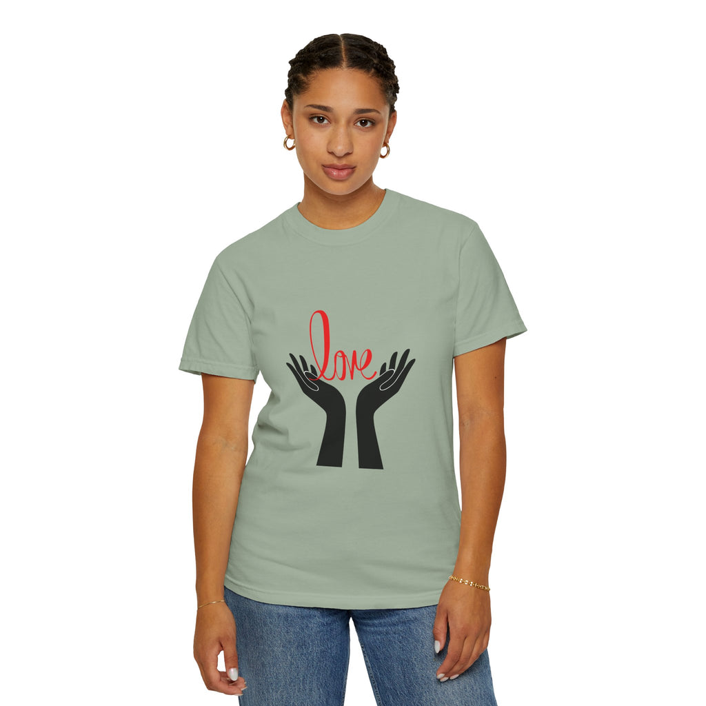 Love Hands T-Shirt — Minimalist Heart Hands Graphic Tee