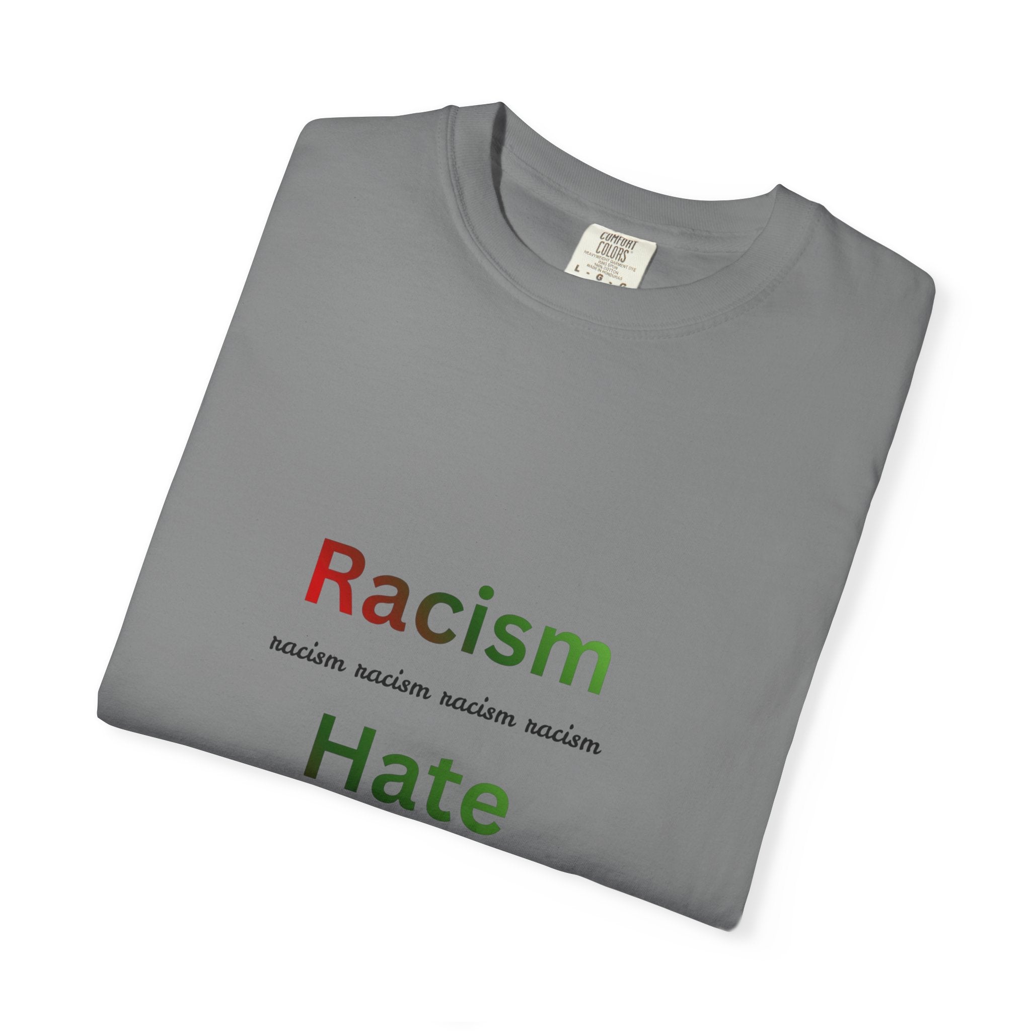 Christian Message T-Shirt — 'Racism Hate Violence' Anti-Hate Tee with John 14:6 Back Quote