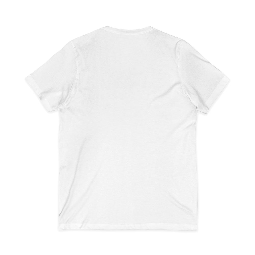 STOP Graphic V-Neck Tee — Bold Typographic Statement Shirt