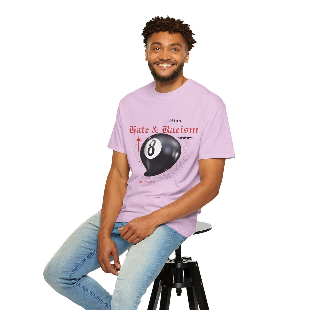 Anti-Racism 8-Ball T-Shirt — Stop Hate & Racism Graphic Tee