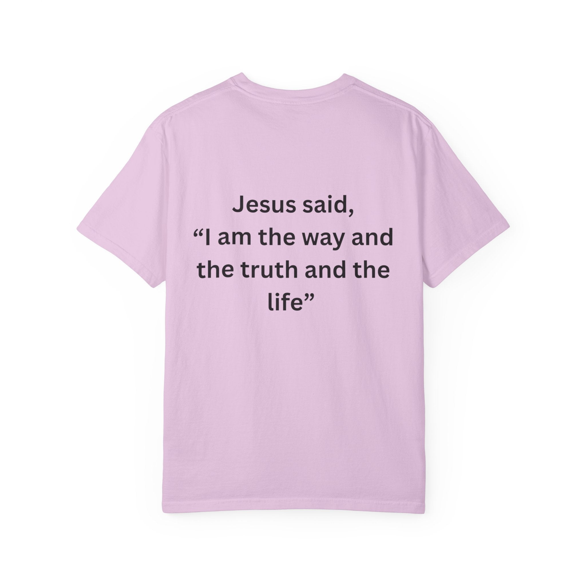 Christian Message T-Shirt — 'Racism Hate Violence' Anti-Hate Tee with John 14:6 Back Quote