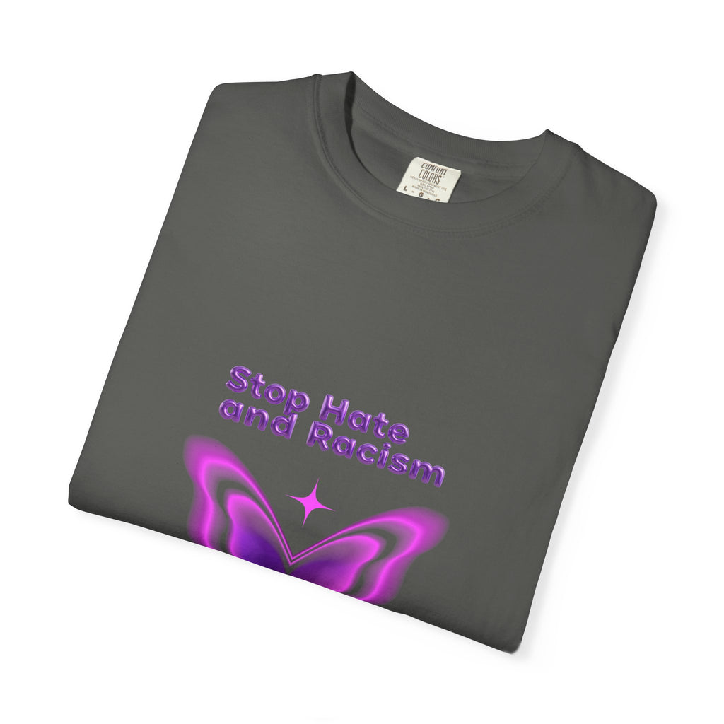 Stop Hate and Racism Butterfly T-Shirt