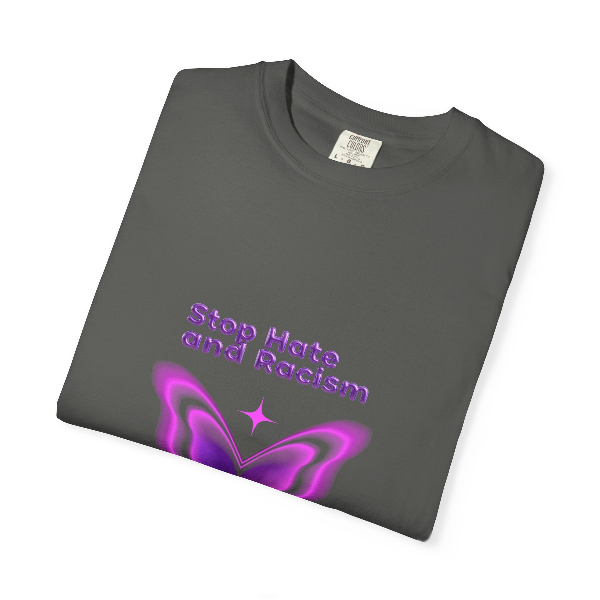 Stop Hate and Racism Butterfly T-Shirt