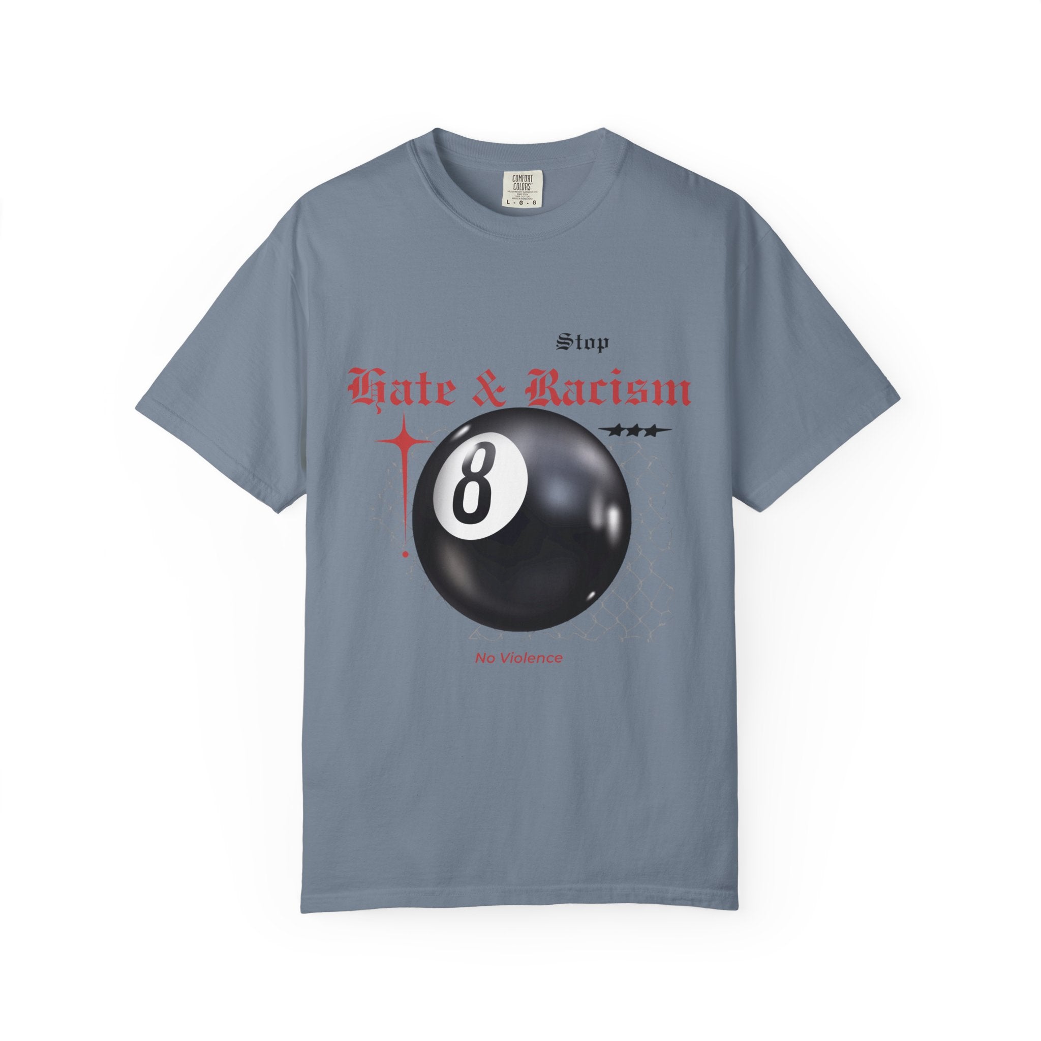 Anti-Racism 8-Ball T-Shirt — Stop Hate & Racism Graphic Tee