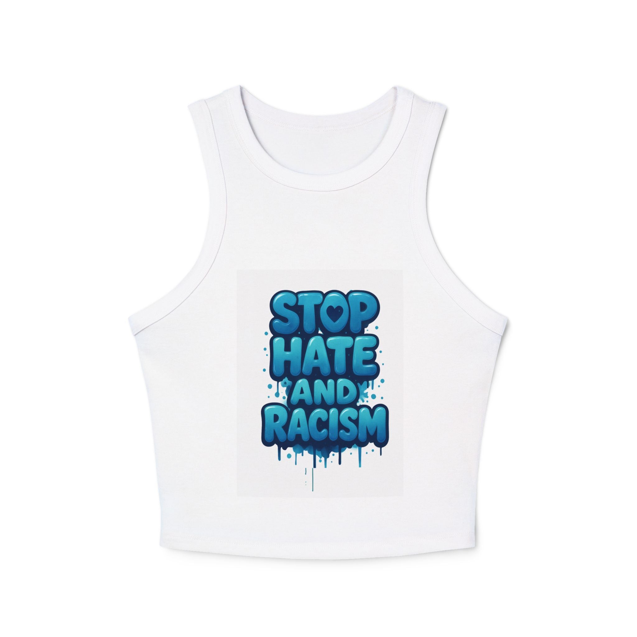 Stop Hate And Racism Racer Tank Top