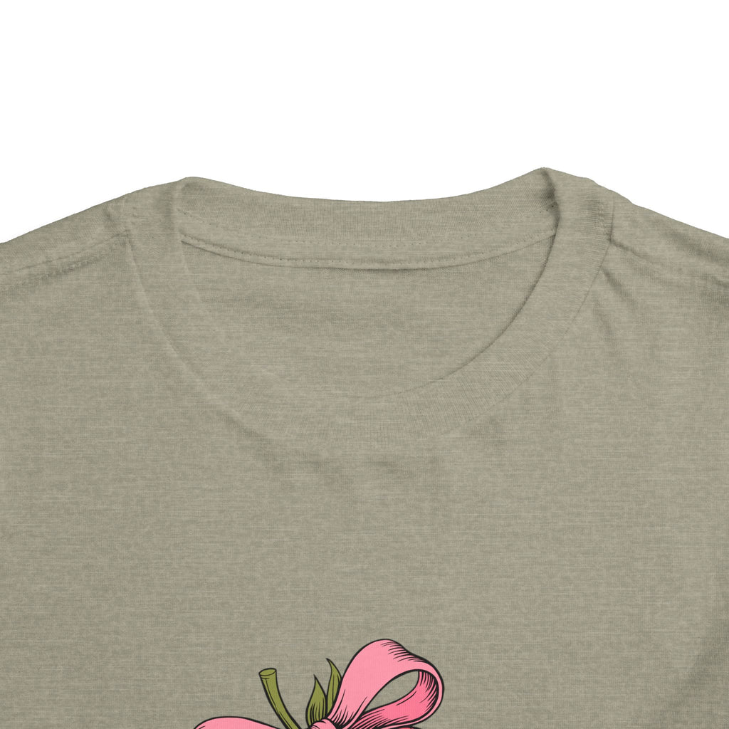 Toddler Tee — Pink Gift Strawberry Graphic "Stop Rockin and Rollin"