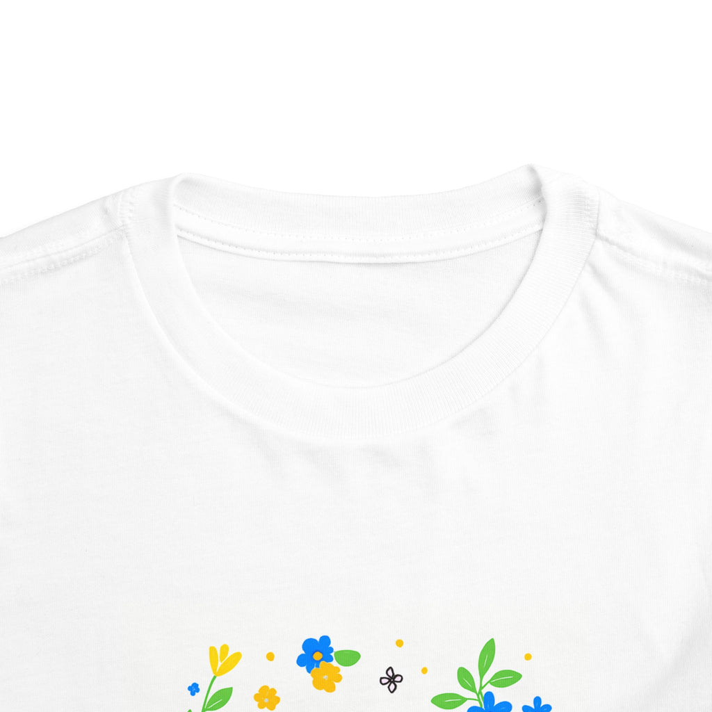 Toddler Tee — "Stop Hate, Racism, and Violence" Floral Anti-Racism Kids Shirt