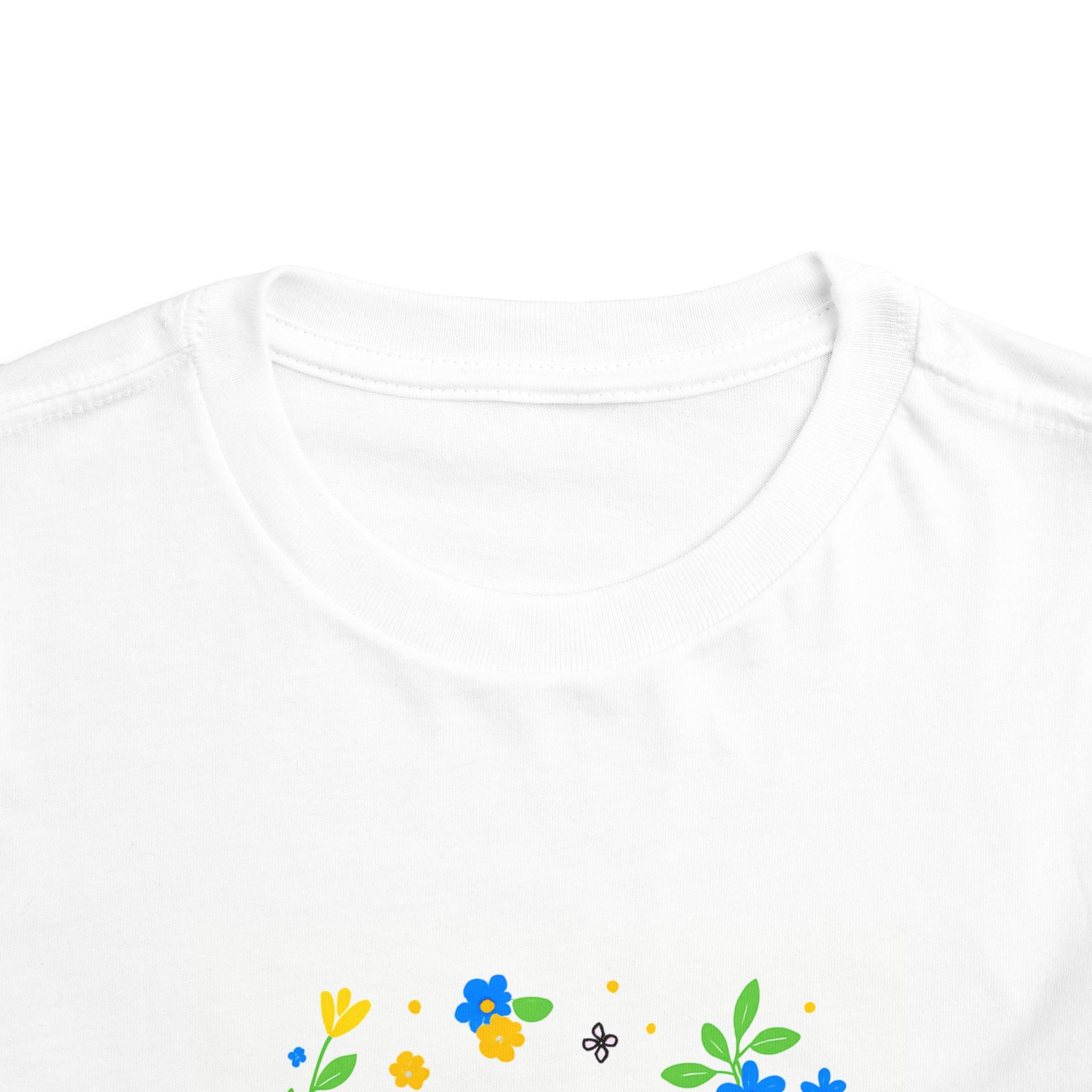 Toddler Tee — "Stop Hate, Racism, and Violence" Floral Anti-Racism Kids Shirt