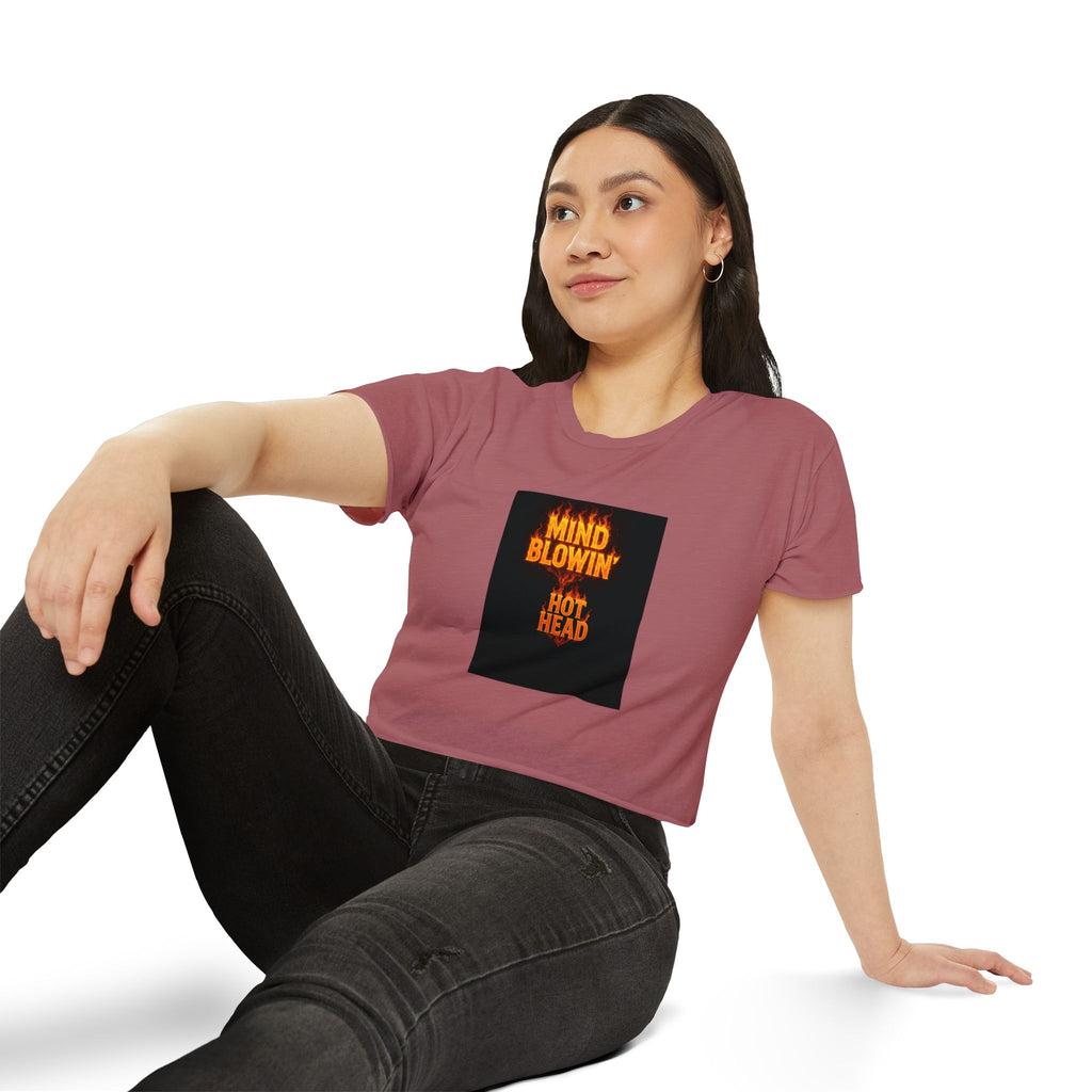 Mind Blown 'Hot Head' Crop Top — Women's Festival Graphic Tee