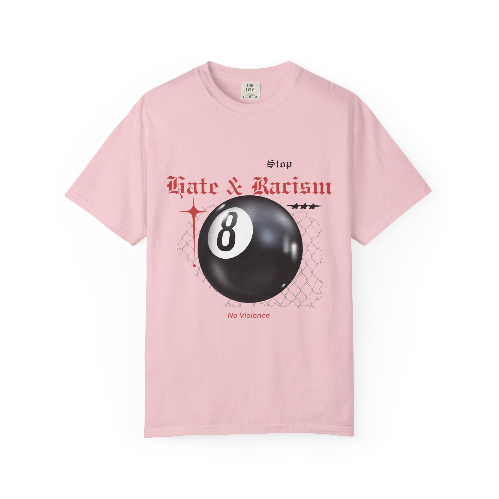 Anti-Racism 8-Ball T-Shirt — Stop Hate & Racism Graphic Tee