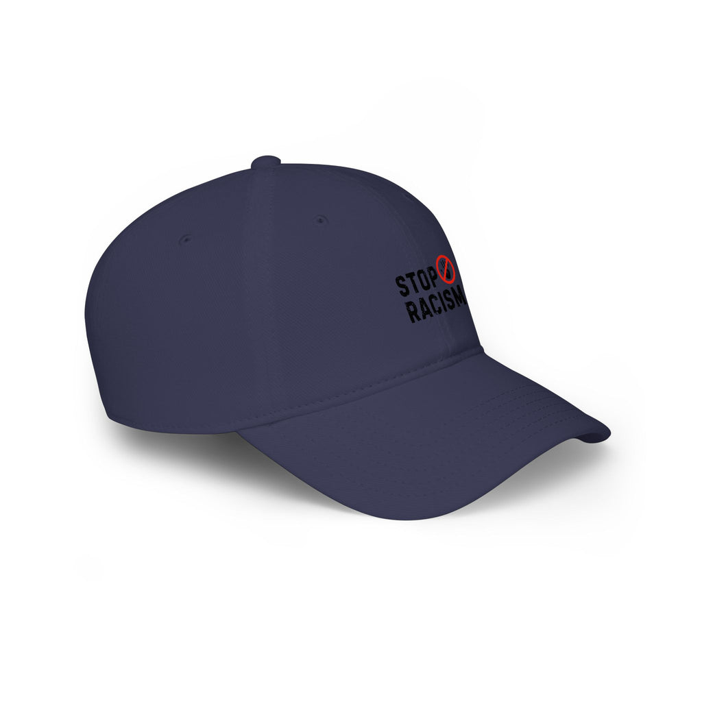 Stop Racism Baseball Cap – Red Low Profile Anti-Racism Hat